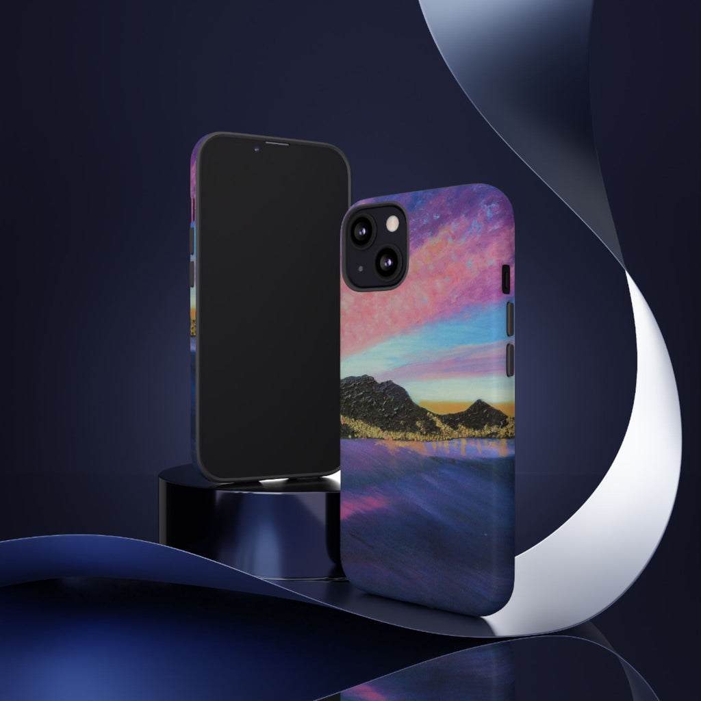 Sunset Mountain Landscape Phone Case — Colorful Sky Tough Case