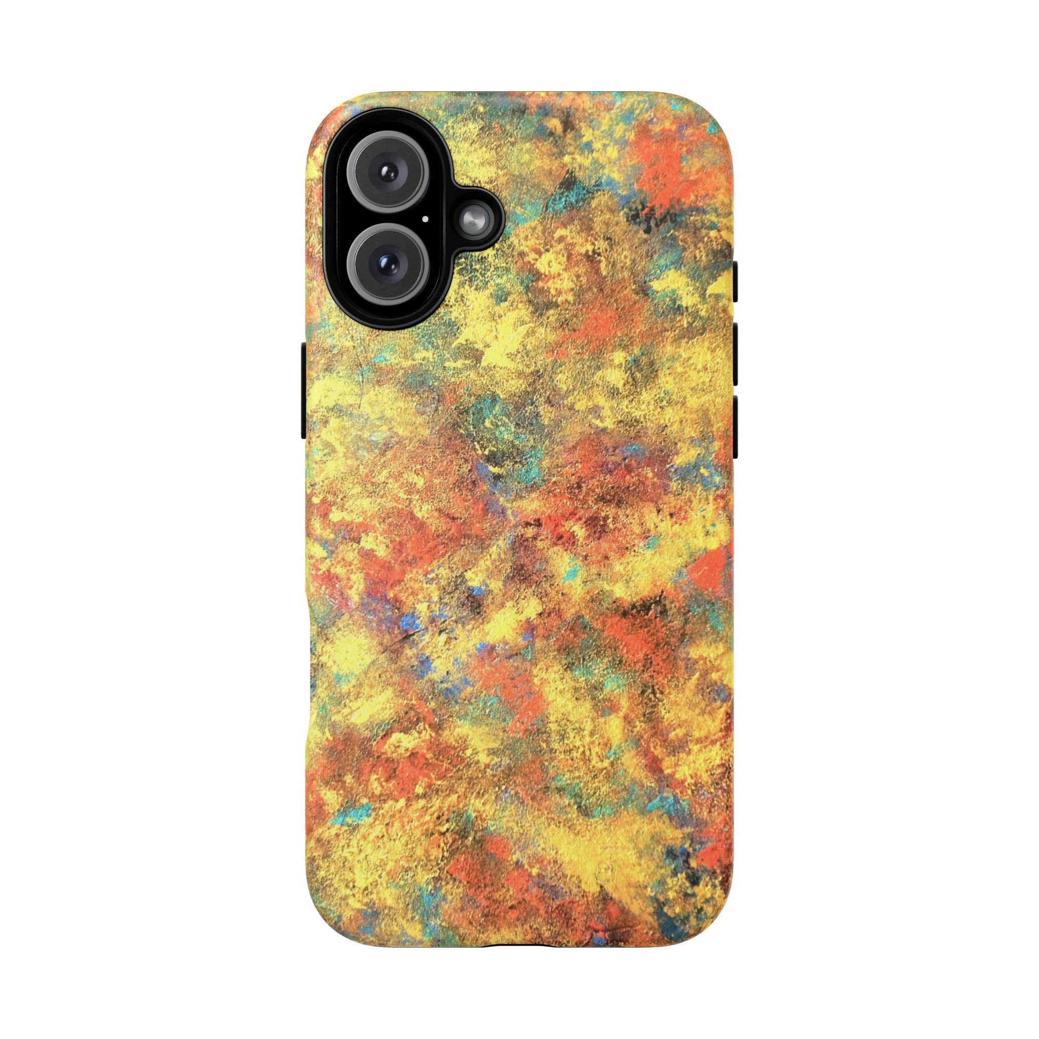 Abstract Autumn Marble Phone Case — Protective iPhone Cover with Warm Fall Colors