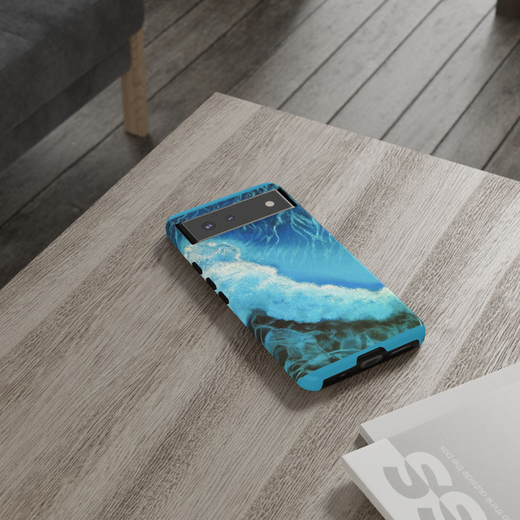Ocean Wave Tough Phone Case — Blue Sea Water Protective Cover