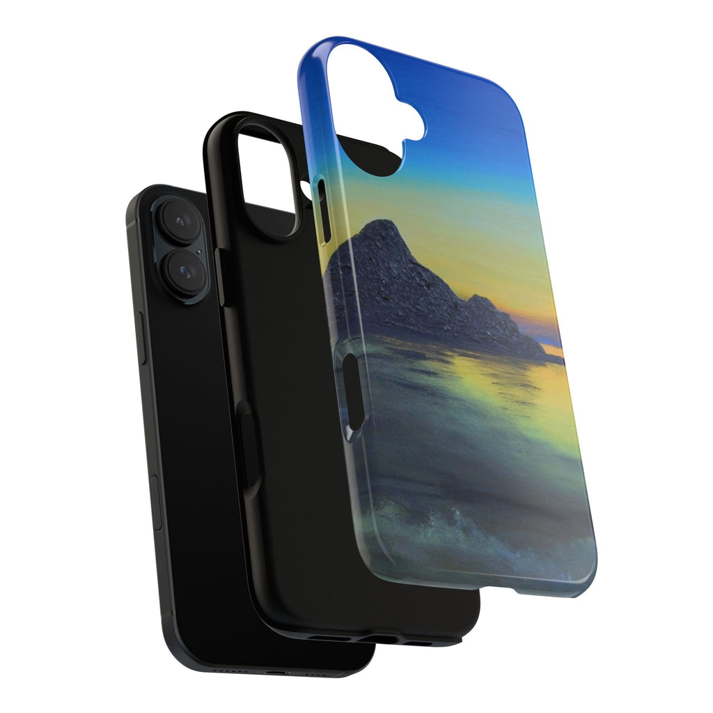 Sunset Cove Phone Case — Durable Protective Tough Case with Tranquil Beach Landscape