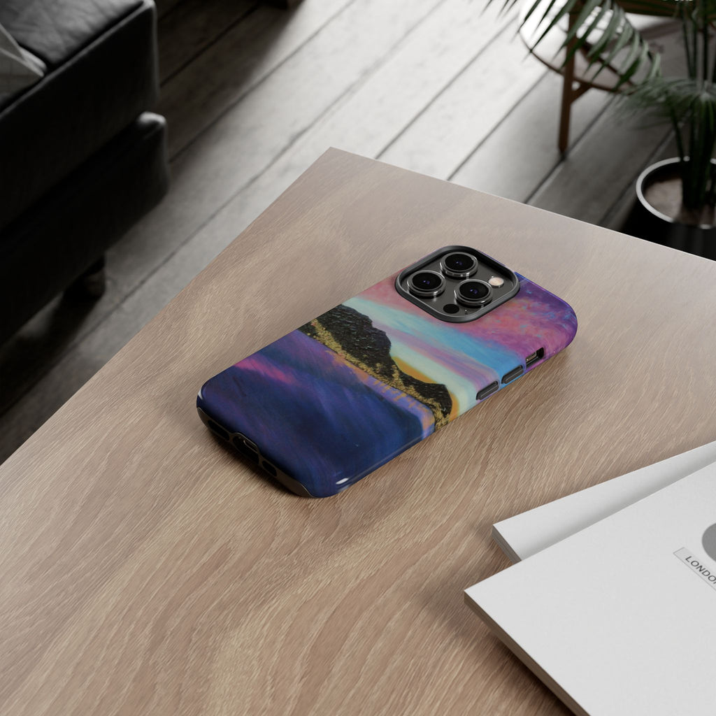 Sunset Mountain Landscape Phone Case — Colorful Sky Tough Case