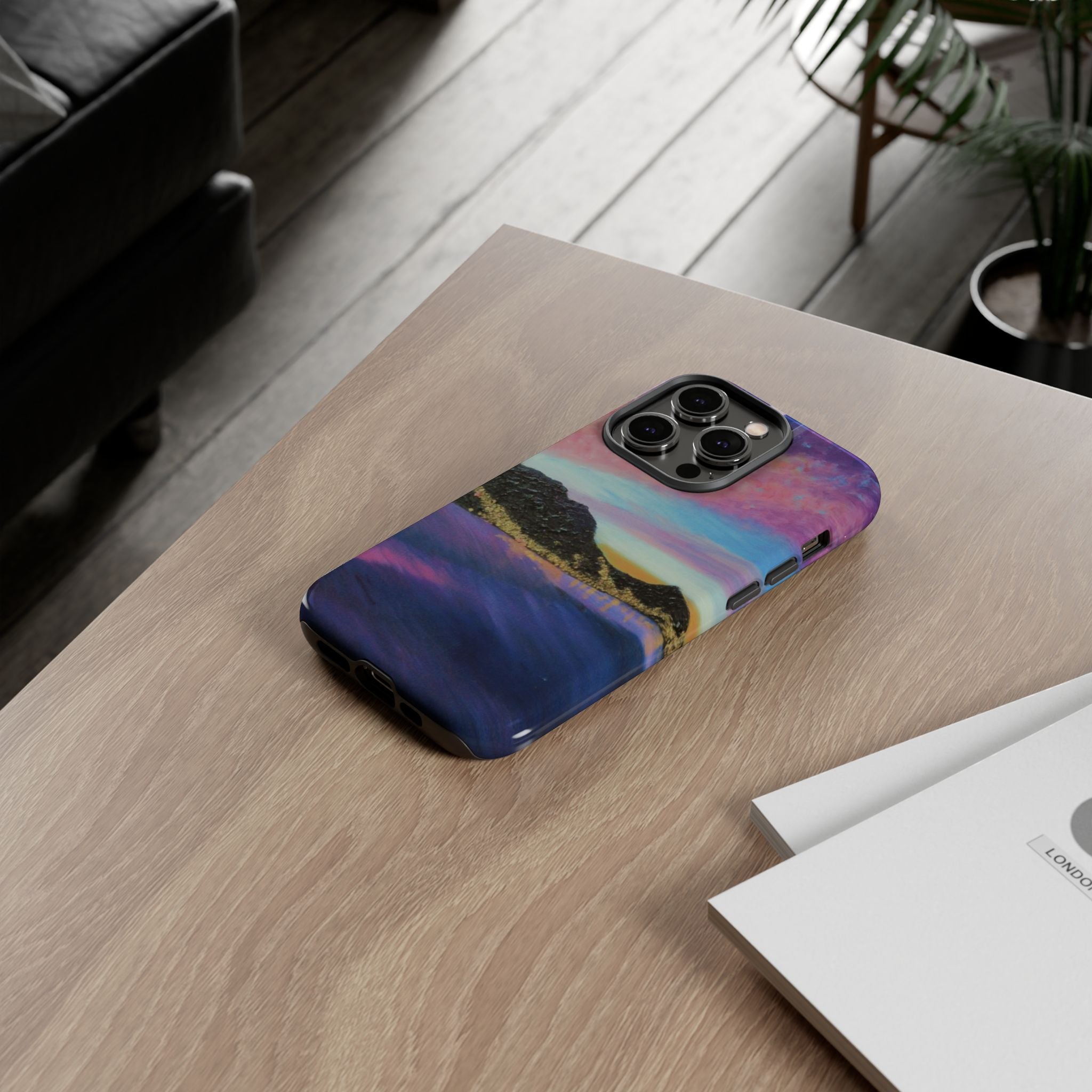 Sunset Mountain Landscape Phone Case — Colorful Sky Tough Case