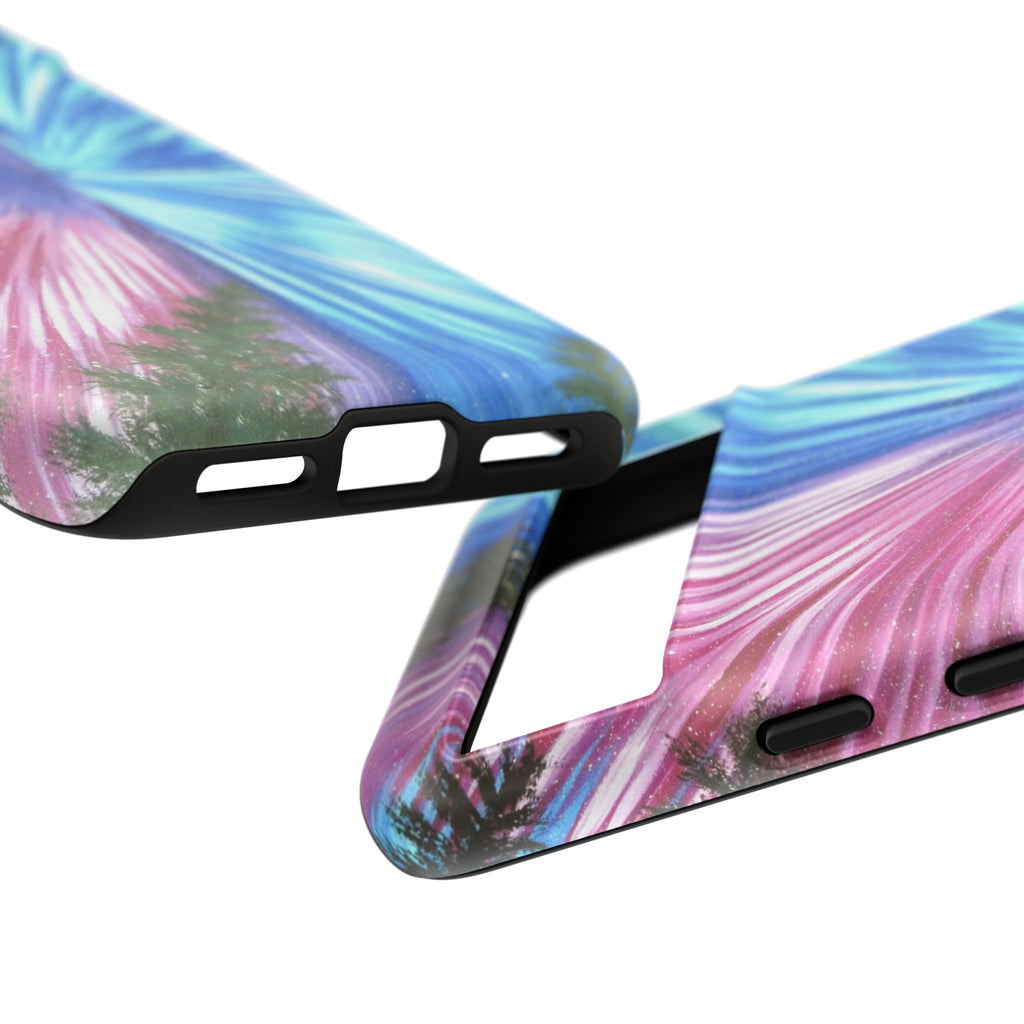 Phone Case — Pink & Blue Burst Tough Protective Case