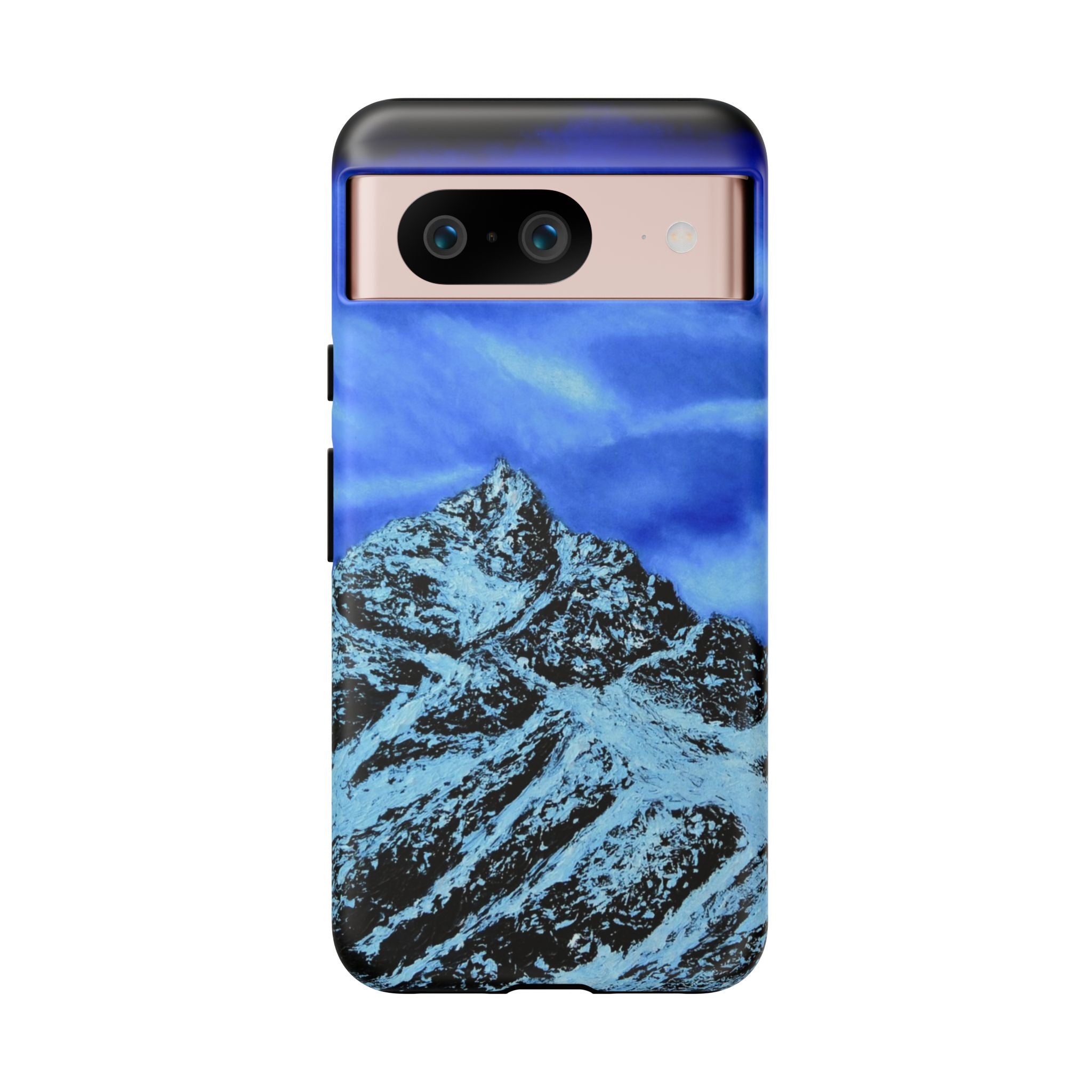 Mountain Peak Blue Tough Phone Case — Rugged Protective iPhone Cover