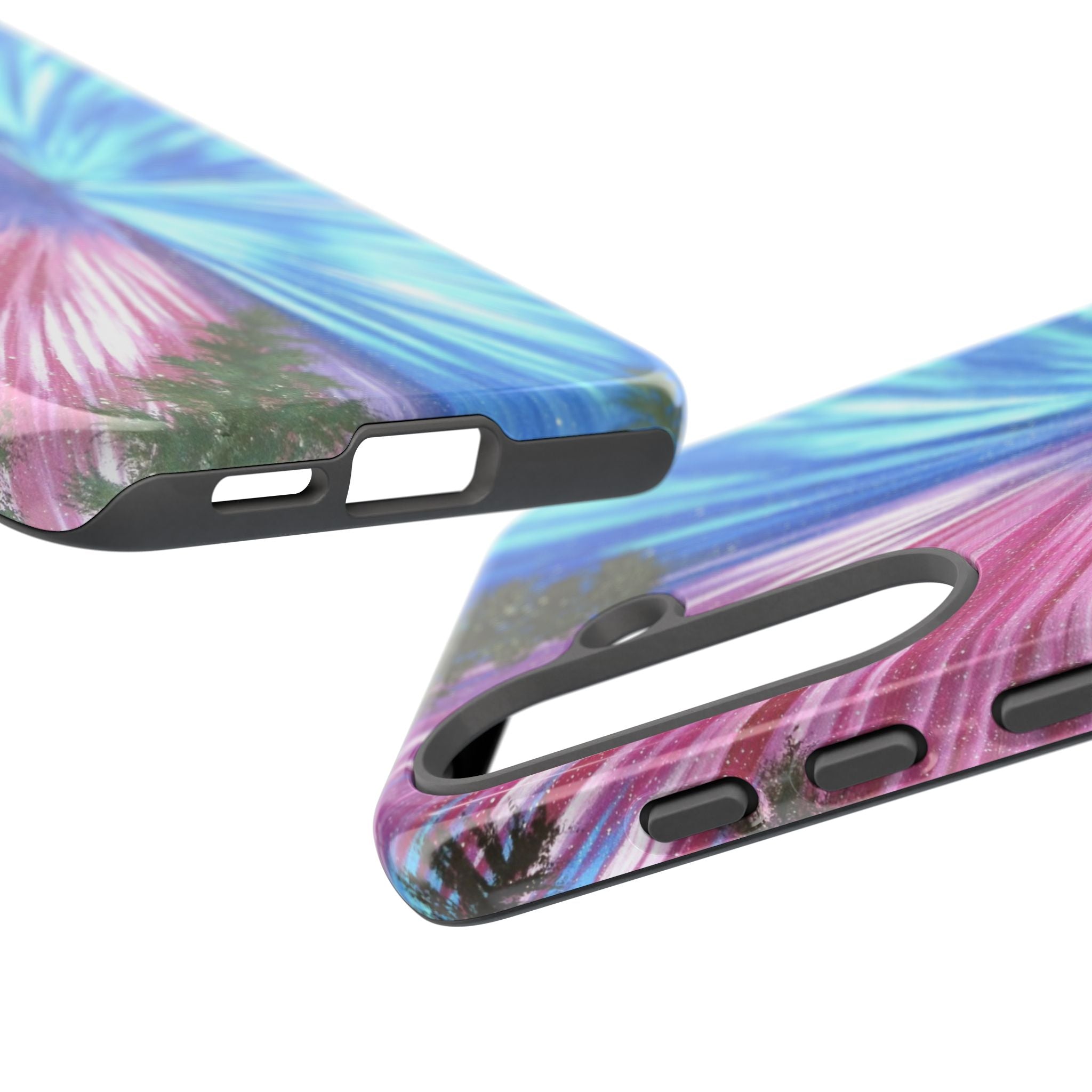 Phone Case — Pink & Blue Burst Tough Protective Case