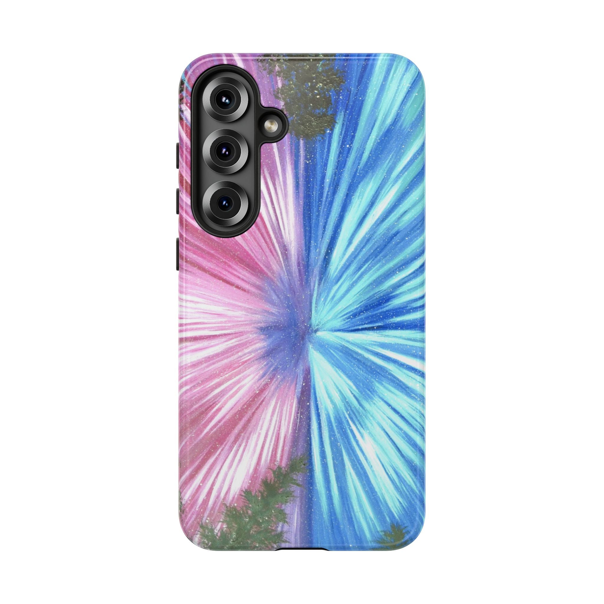 Phone Case — Pink & Blue Burst Tough Protective Case