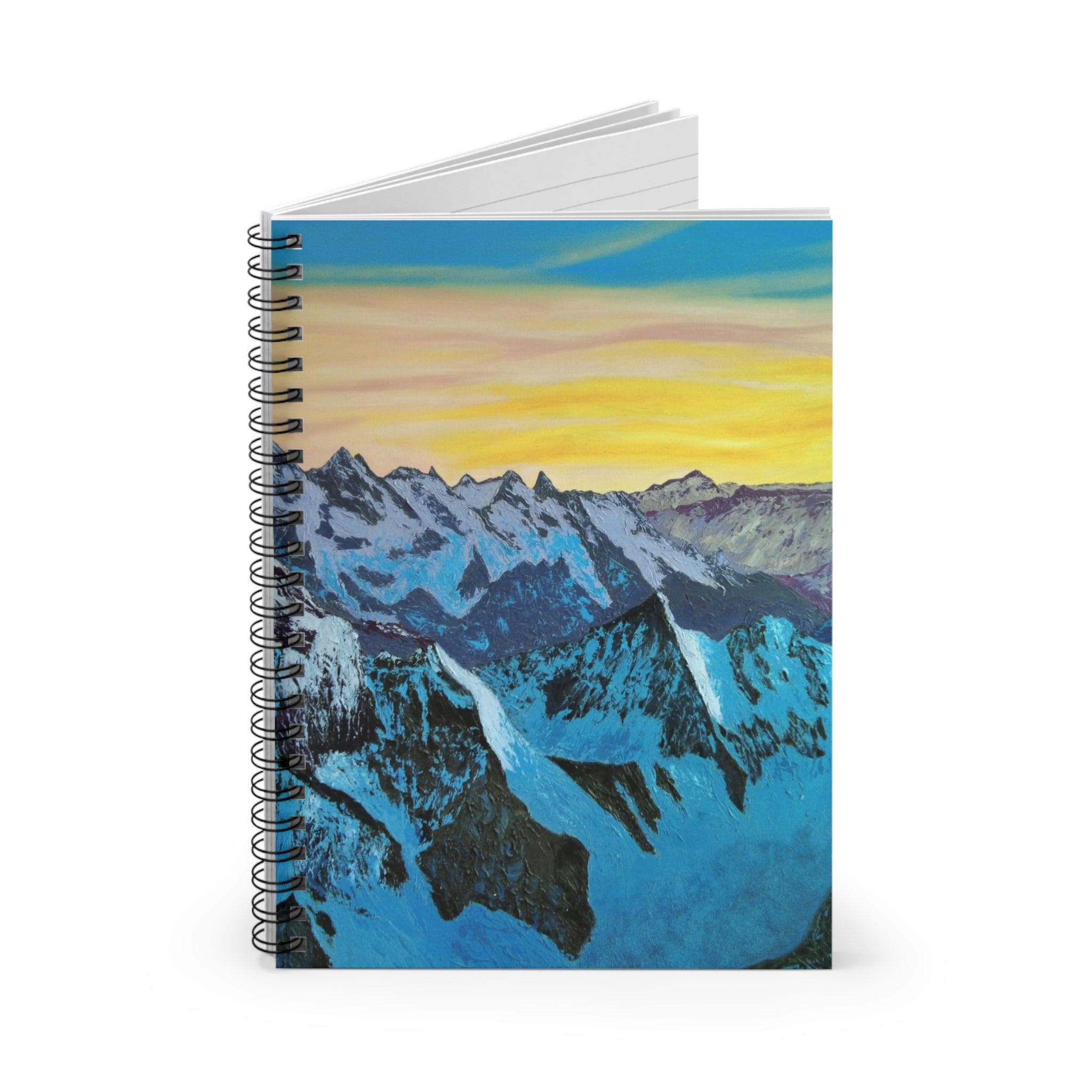 Mountain Sunrise Spiral Notebook — Ruled Travel Journal