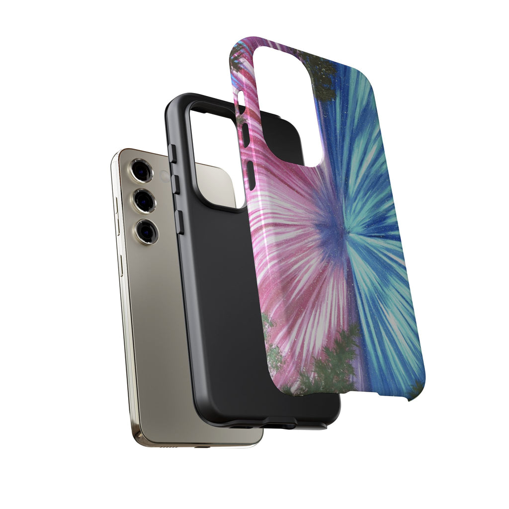 Phone Case — Pink & Blue Burst Tough Protective Case