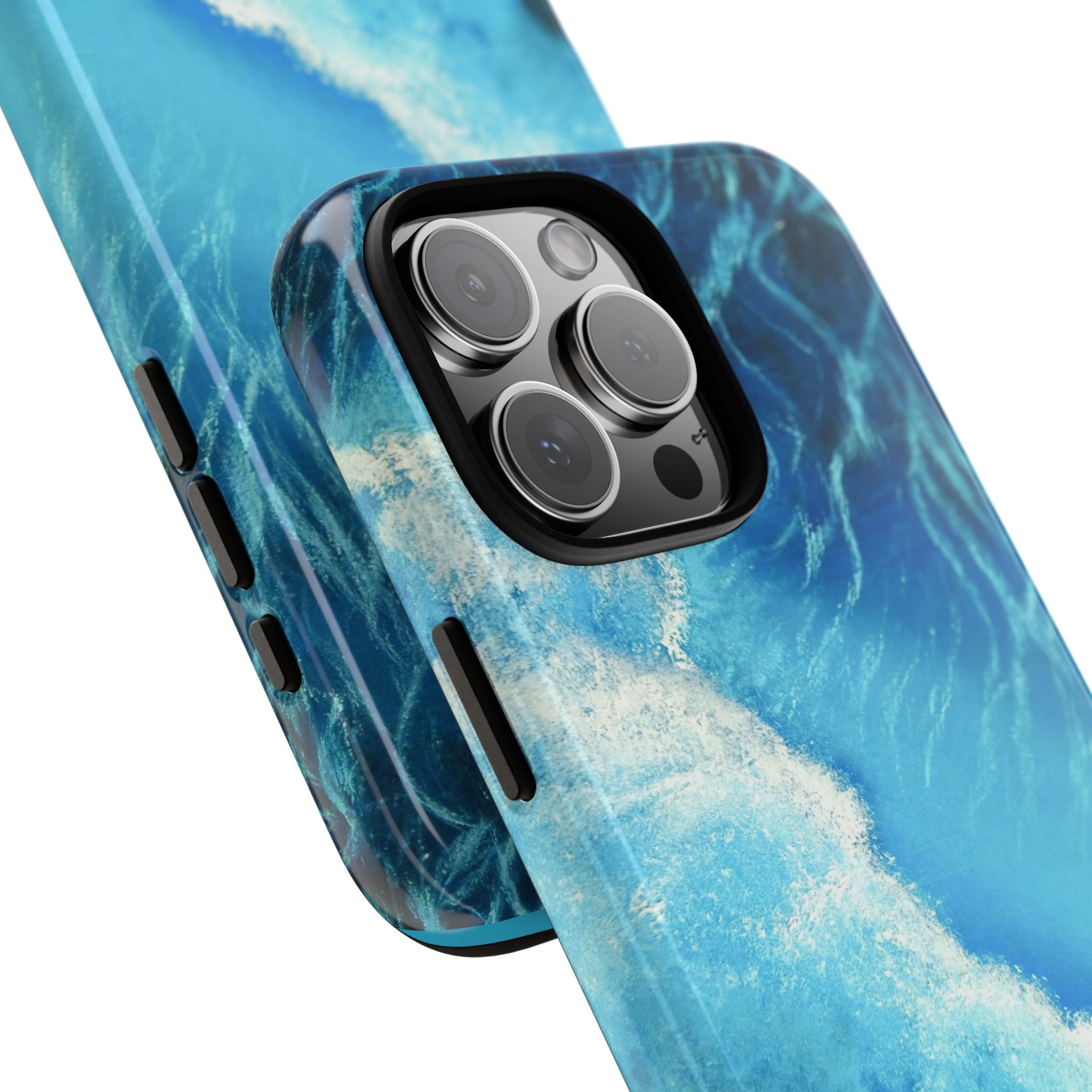 Ocean Wave Tough Phone Case — Blue Sea Water Protective Cover