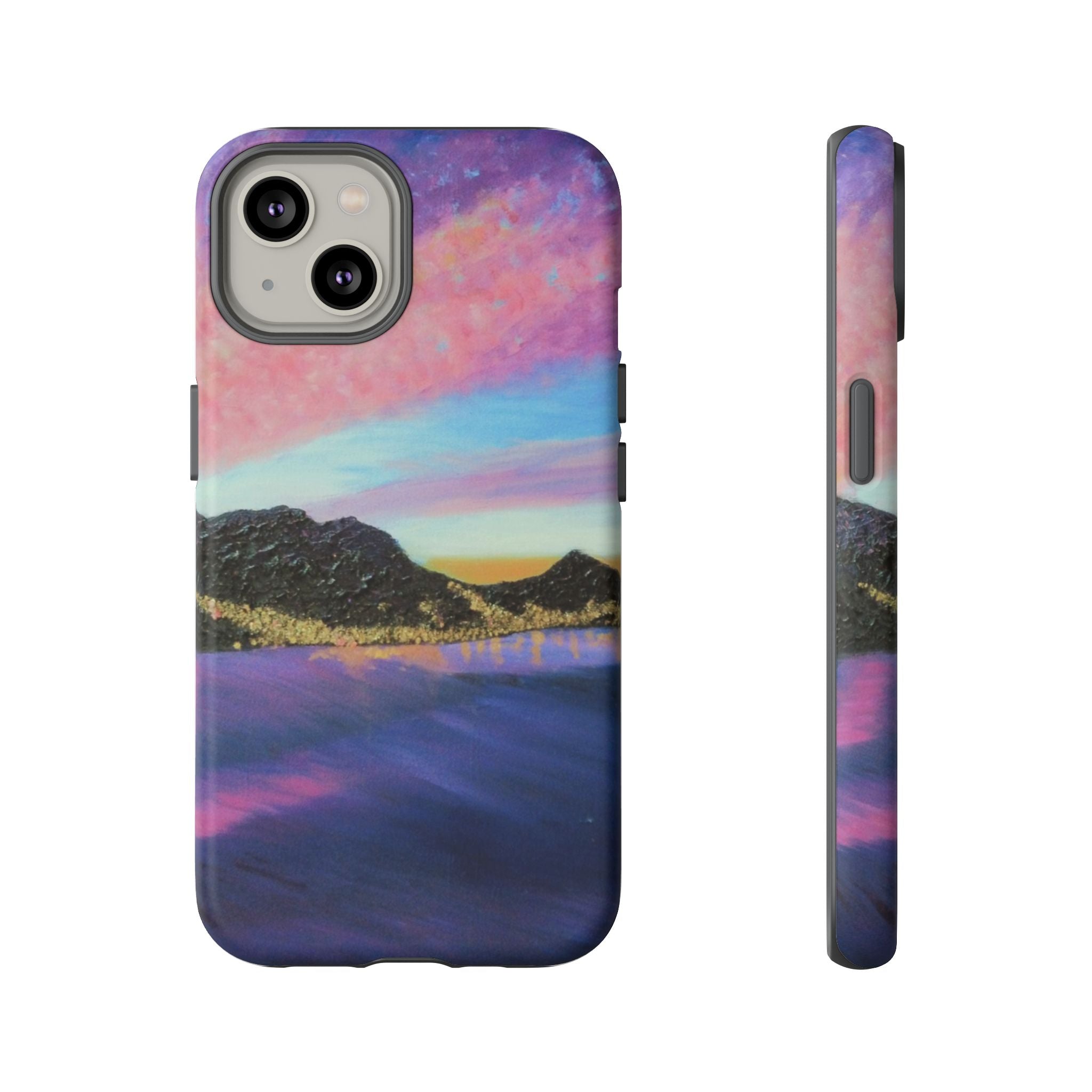 Sunset Mountain Landscape Phone Case — Colorful Sky Tough Case