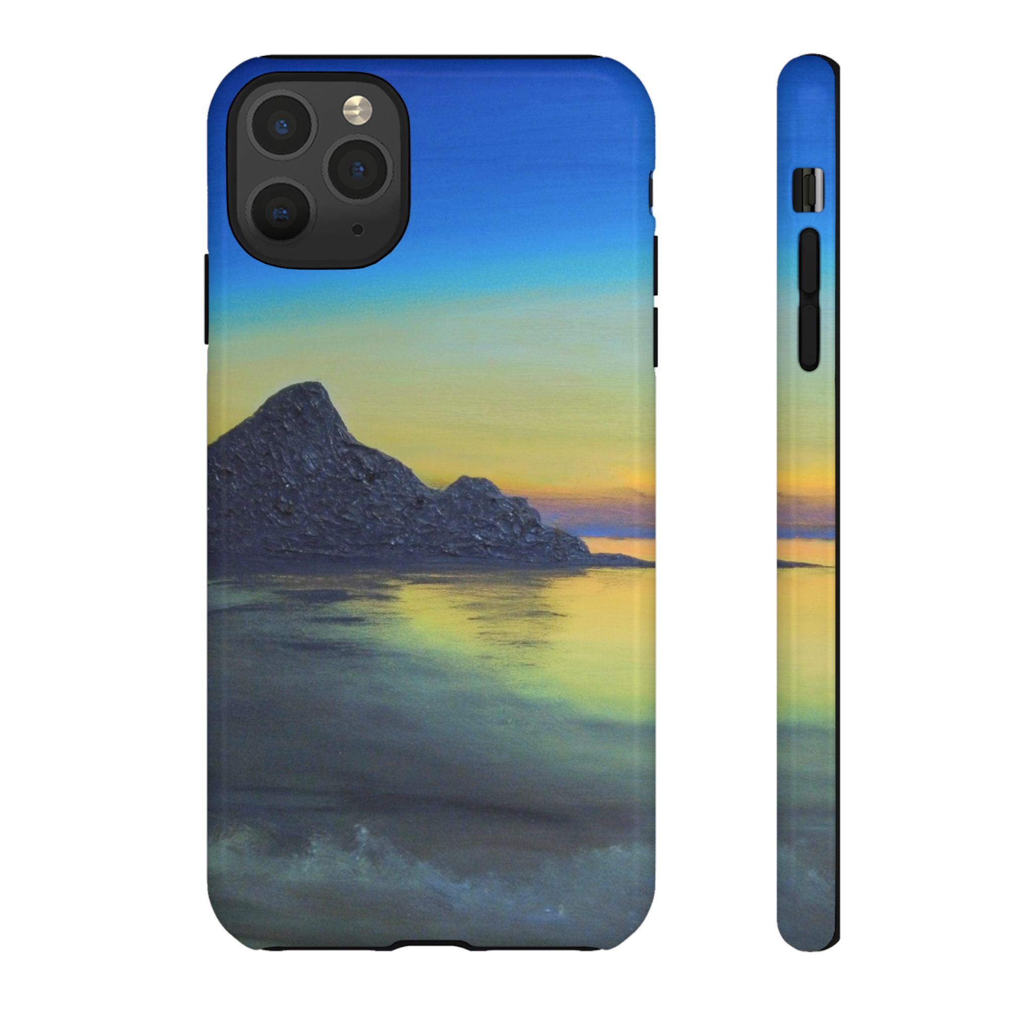 Sunset Cove Phone Case — Durable Protective Tough Case with Tranquil Beach Landscape