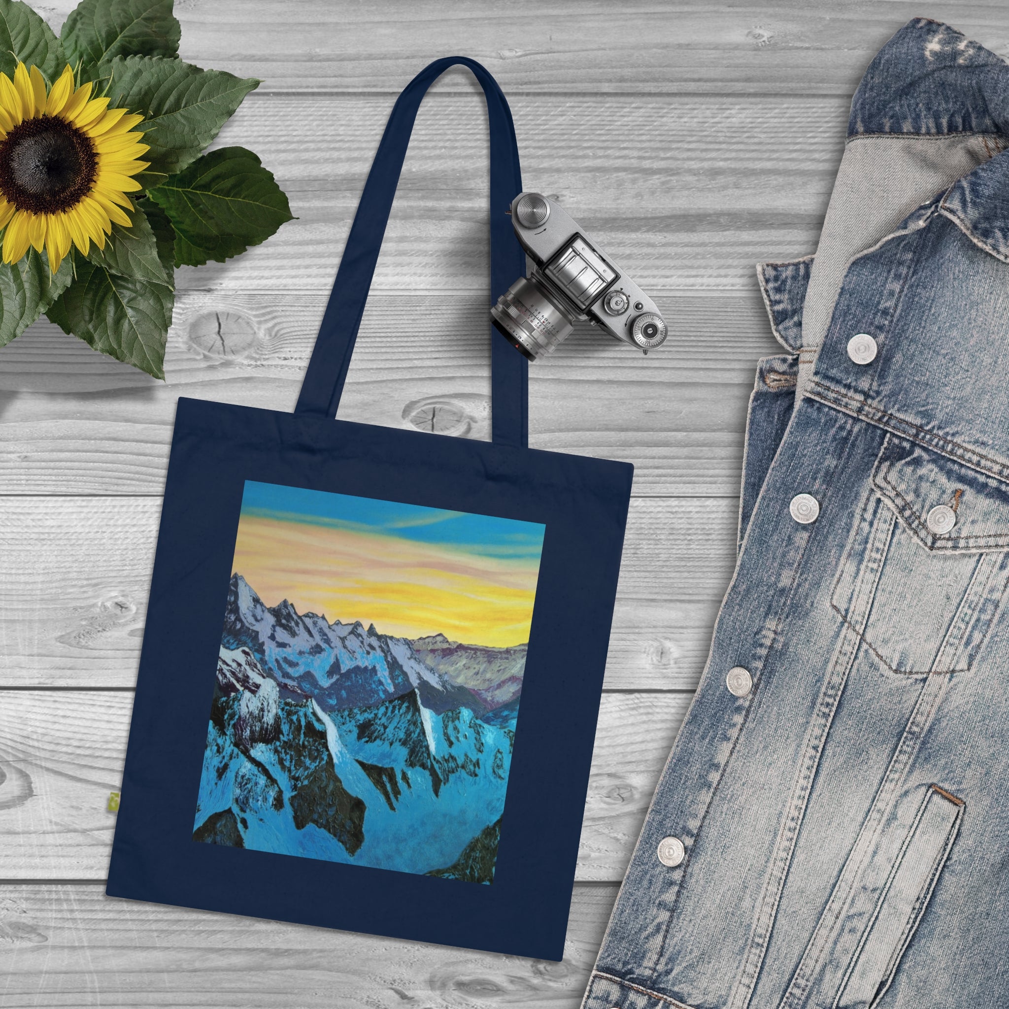 Mountain Sunrise Tote Bag — Organic Cotton Beach & Market Bag