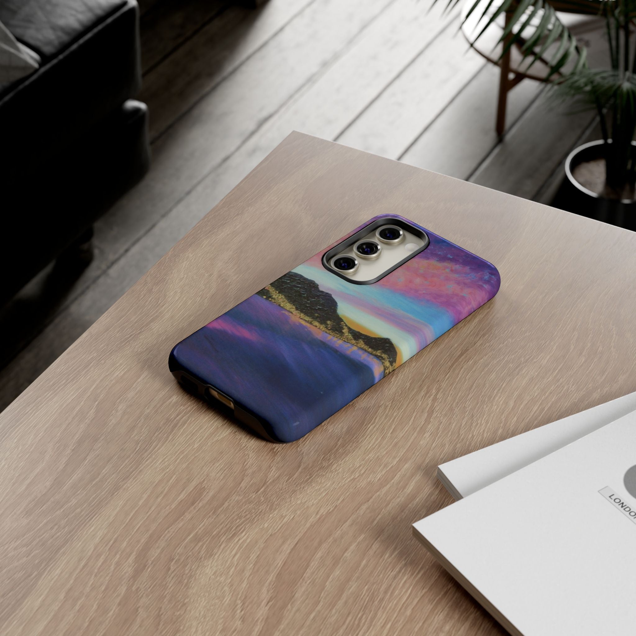 Sunset Mountain Landscape Phone Case — Colorful Sky Tough Case