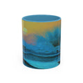 Ocean Sunset Accent Coffee Mug — Blue Teal Seascape Art (11/15oz)
