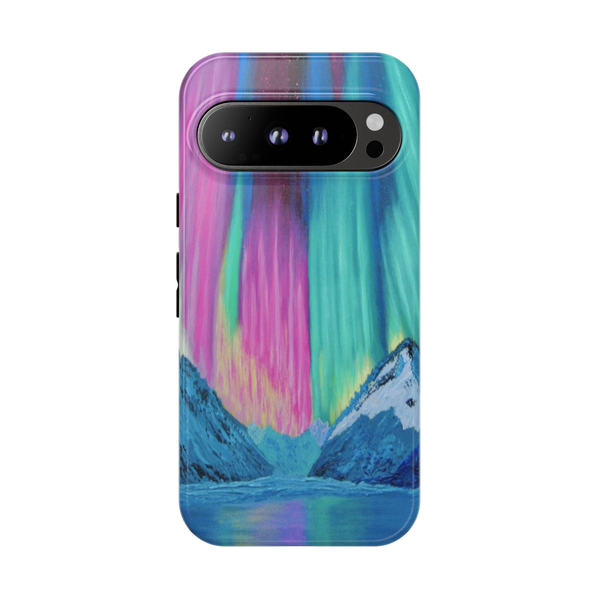Aurora Mountain Tough Phone Case — Northern Lights Protective iPhone Cover
