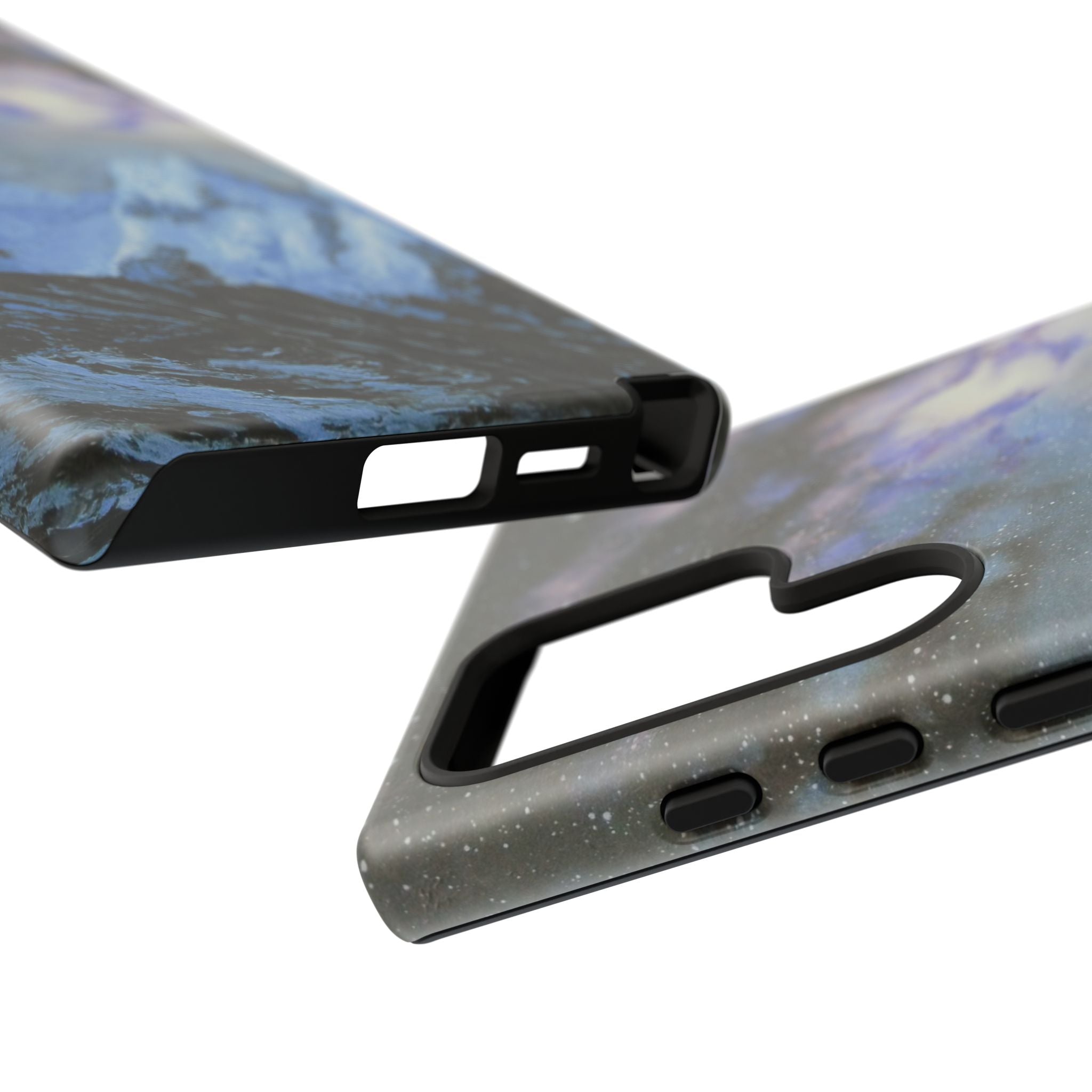 Mountain Night Sky Phone Case — Tough Protective iPhone Cover with Aurora & Snowy Peaks