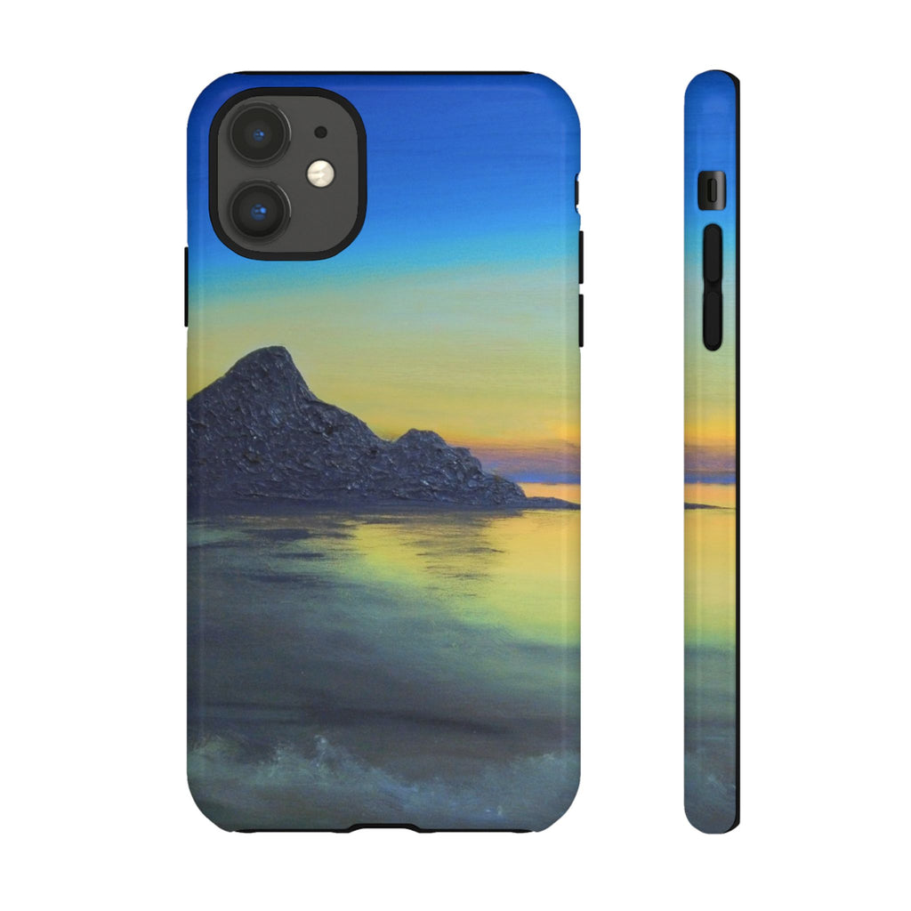 Sunset Cove Phone Case — Durable Protective Tough Case with Tranquil Beach Landscape