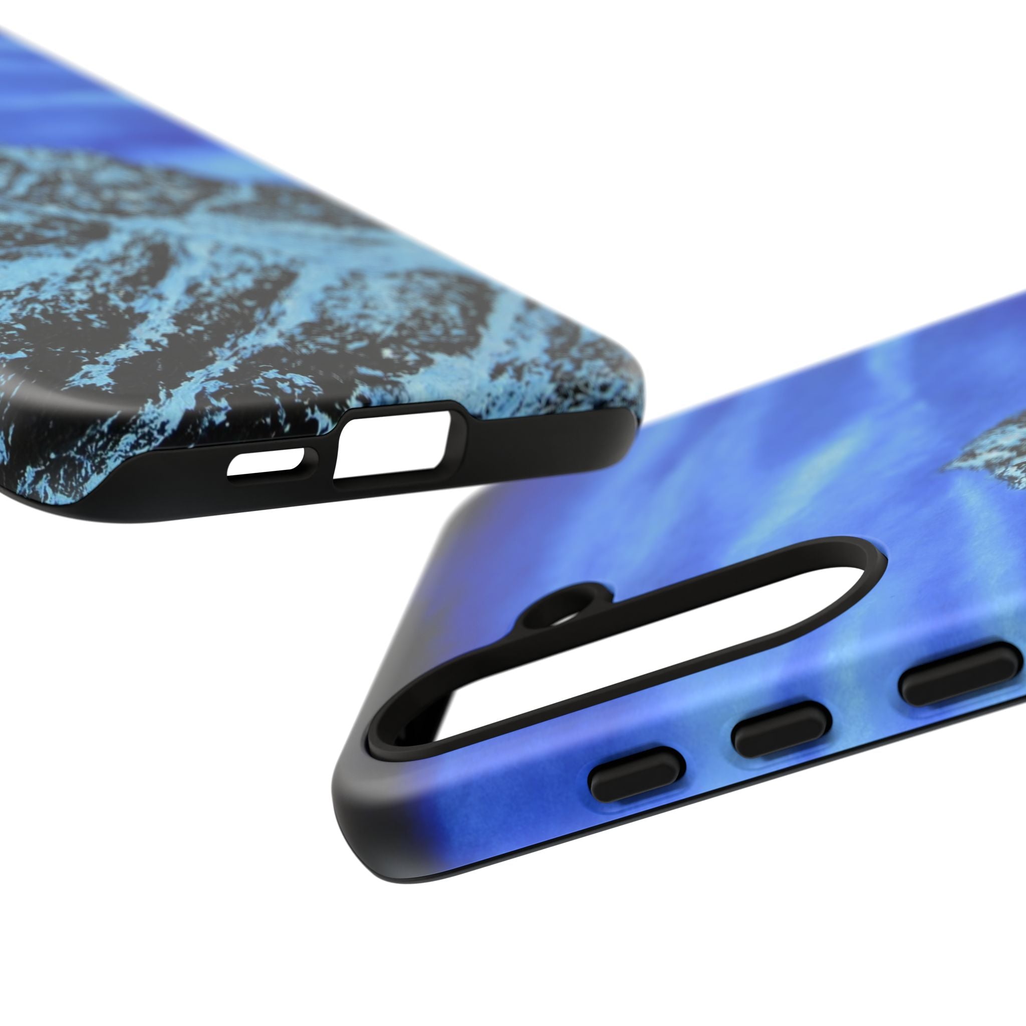 Mountain Peak Blue Tough Phone Case — Rugged Protective iPhone Cover
