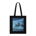 Mountain Night Sky Tote Bag — Organic Cotton Scenic Beach & Starry Sky Eco Tote