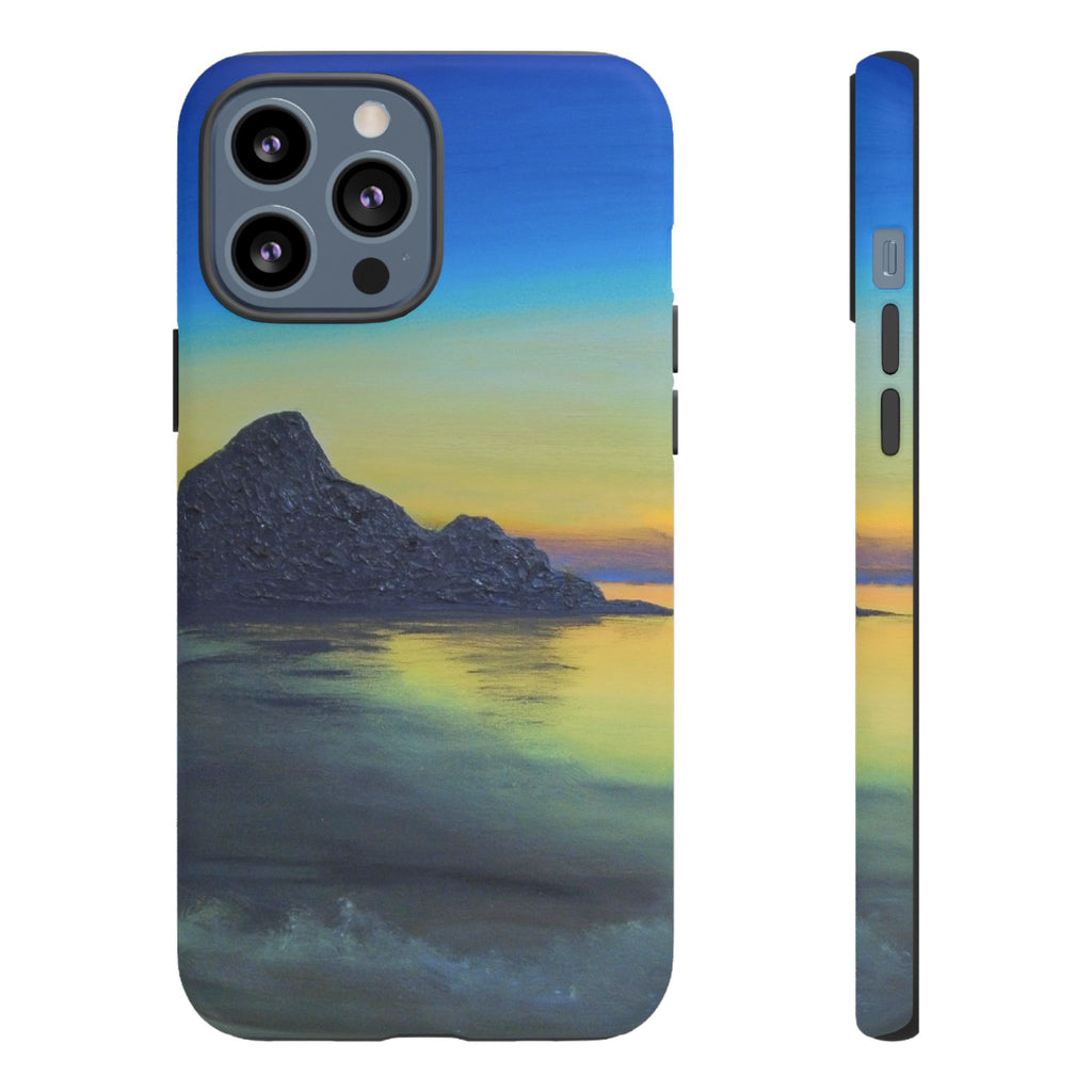 Sunset Cove Phone Case — Durable Protective Tough Case with Tranquil Beach Landscape