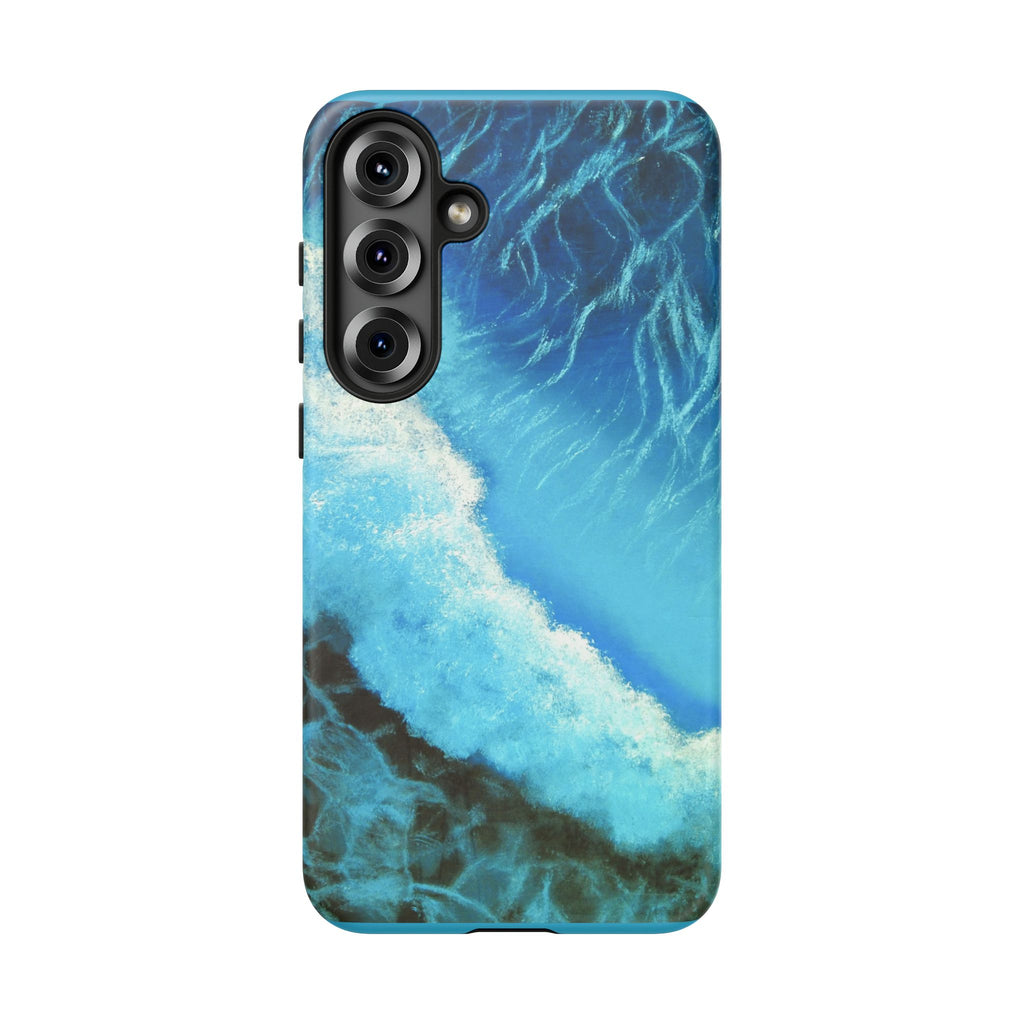 Ocean Wave Tough Phone Case — Blue Sea Water Protective Cover
