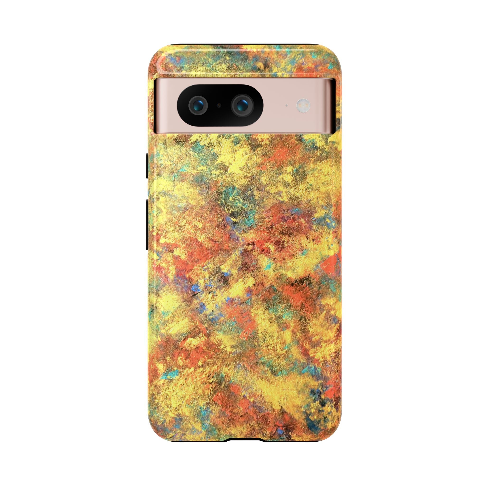 Abstract Autumn Marble Phone Case — Protective iPhone Cover with Warm Fall Colors