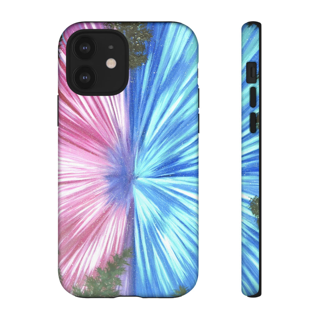 Phone Case — Pink & Blue Burst Tough Protective Case