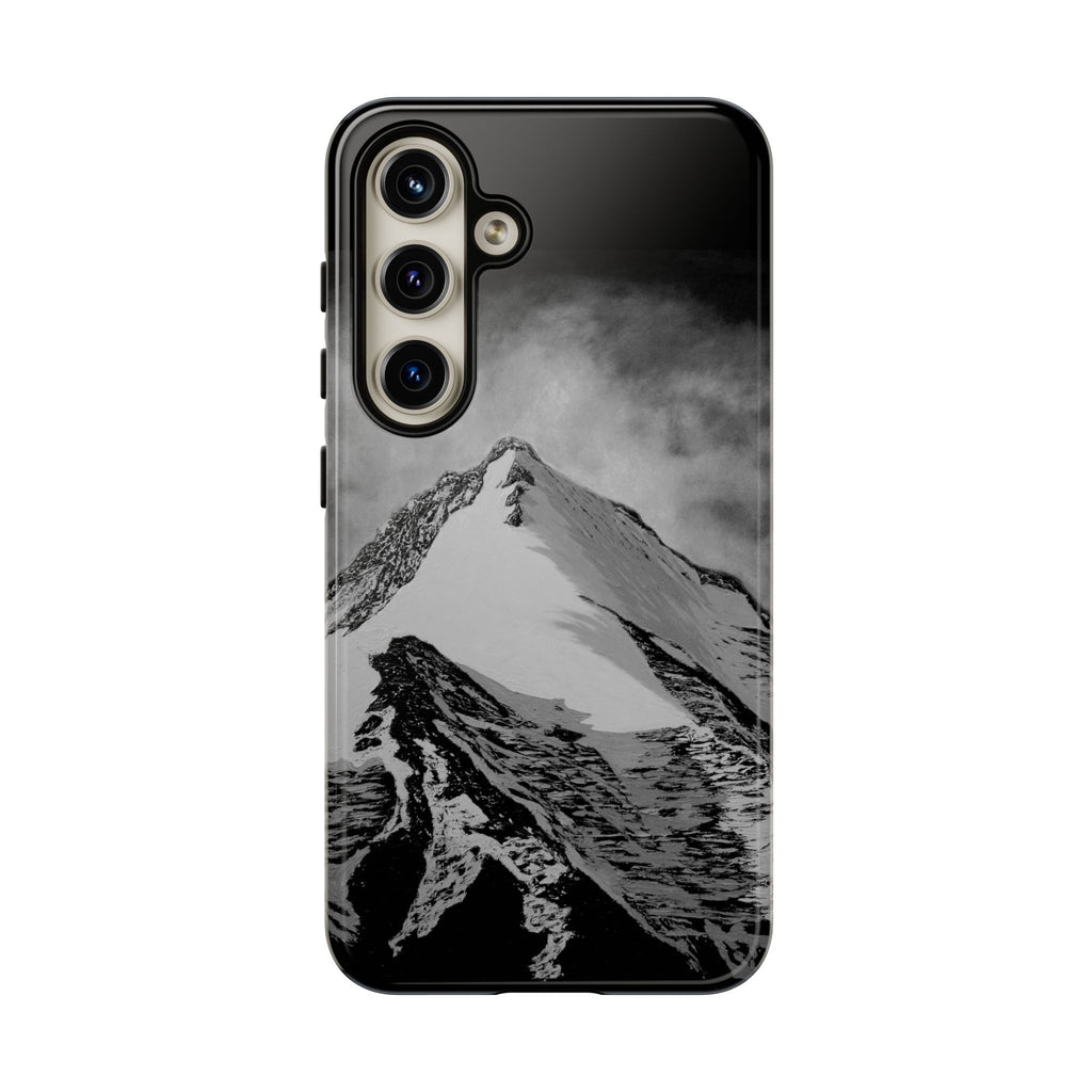 Mountain Peak Phone Case — Black & White Alpine Protective Case
