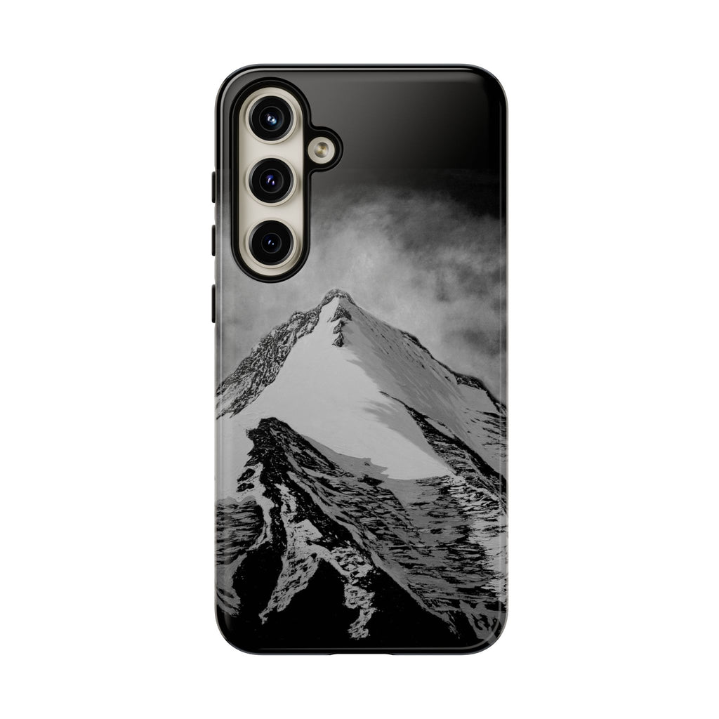 Mountain Peak Phone Case — Black & White Alpine Protective Case
