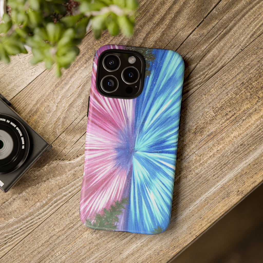Phone Case — Pink & Blue Burst Tough Protective Case