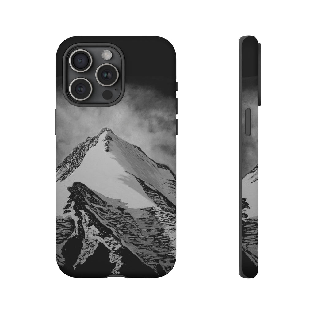 Mountain Peak Phone Case — Black & White Alpine Protective Case