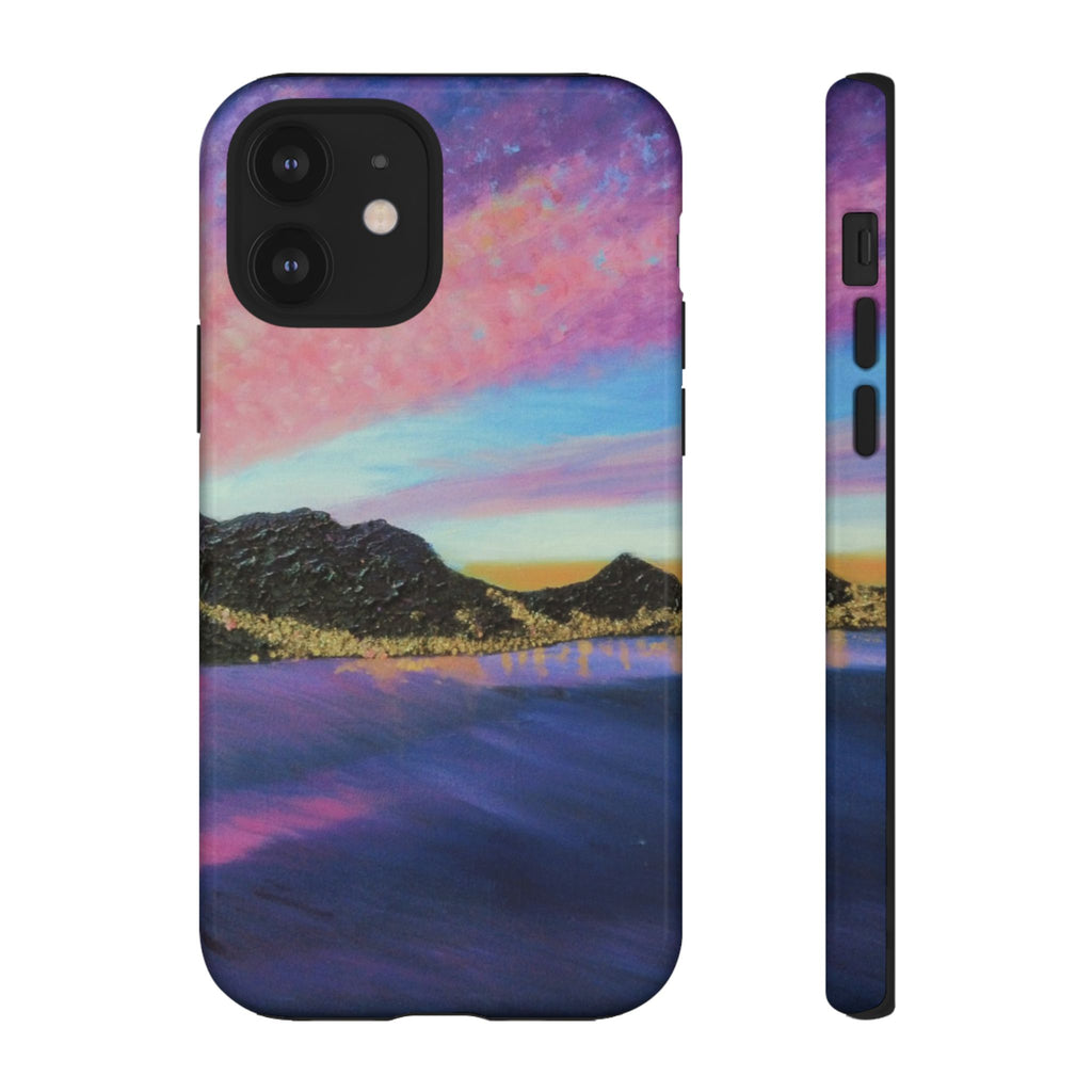 Sunset Mountain Landscape Phone Case — Colorful Sky Tough Case
