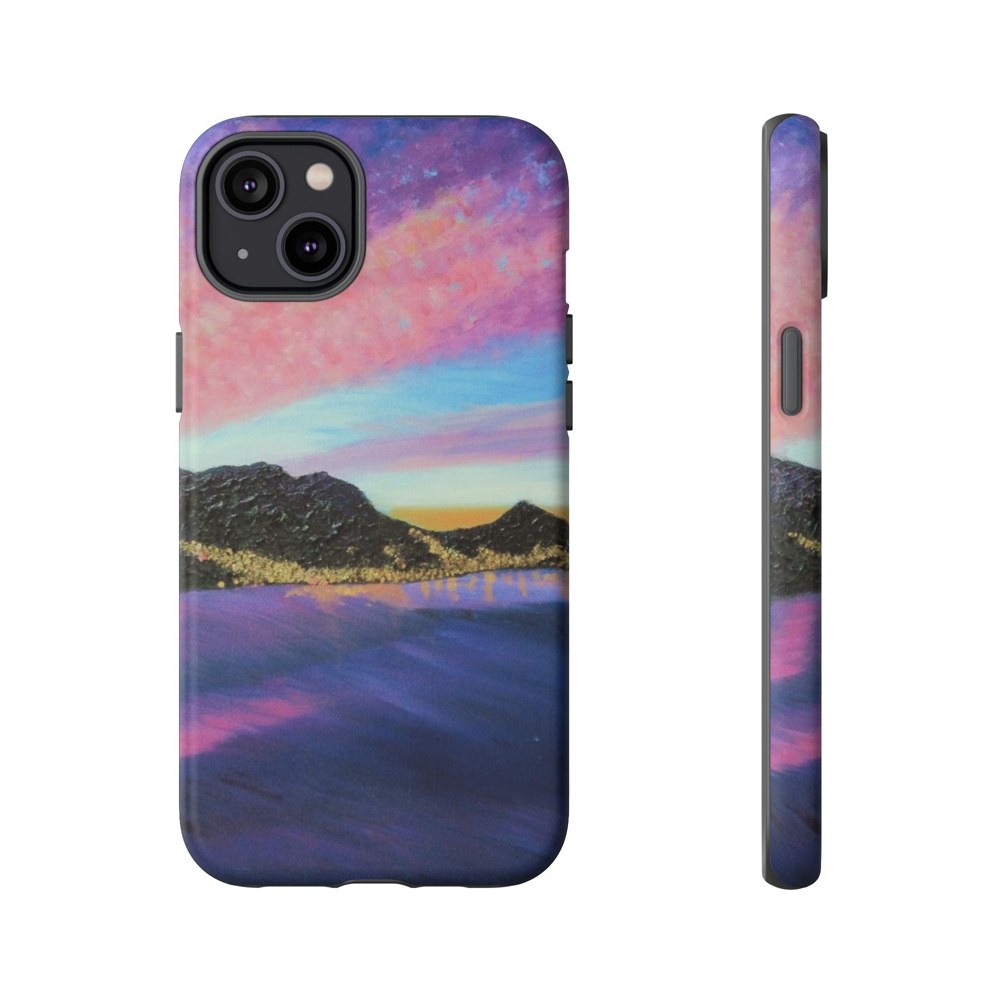 Sunset Mountain Landscape Phone Case — Colorful Sky Tough Case