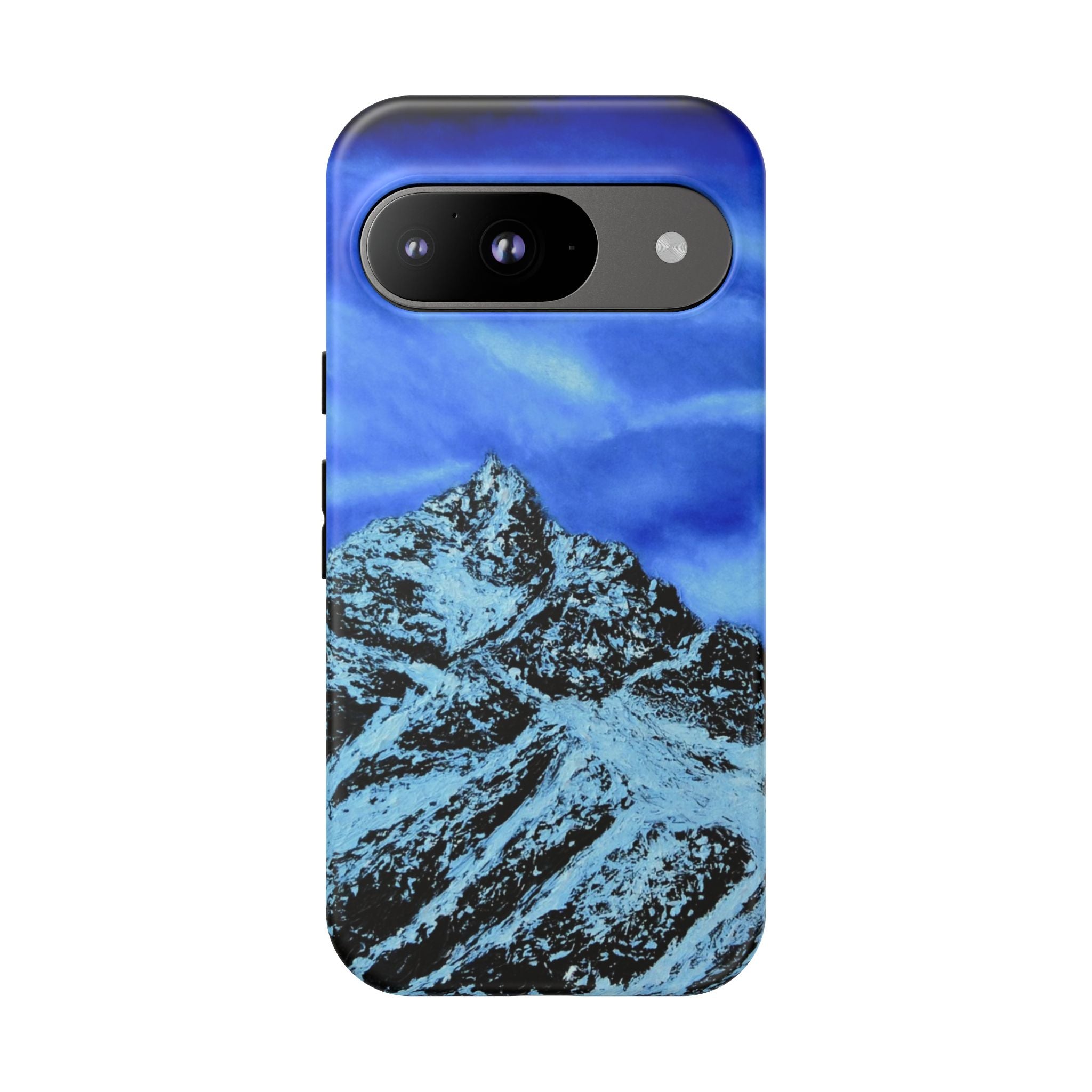 Mountain Peak Blue Tough Phone Case — Rugged Protective iPhone Cover