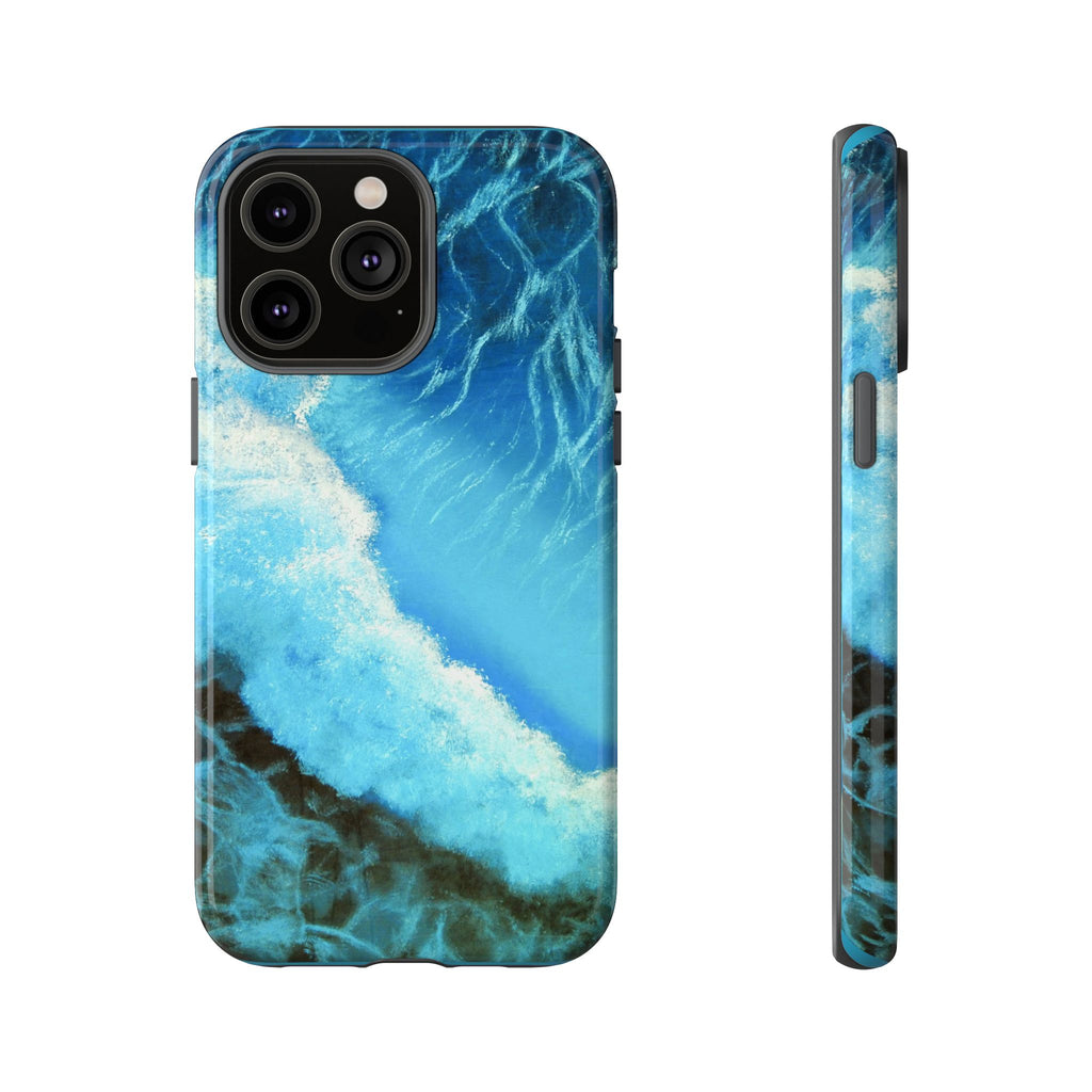Ocean Wave Tough Phone Case — Blue Sea Water Protective Cover