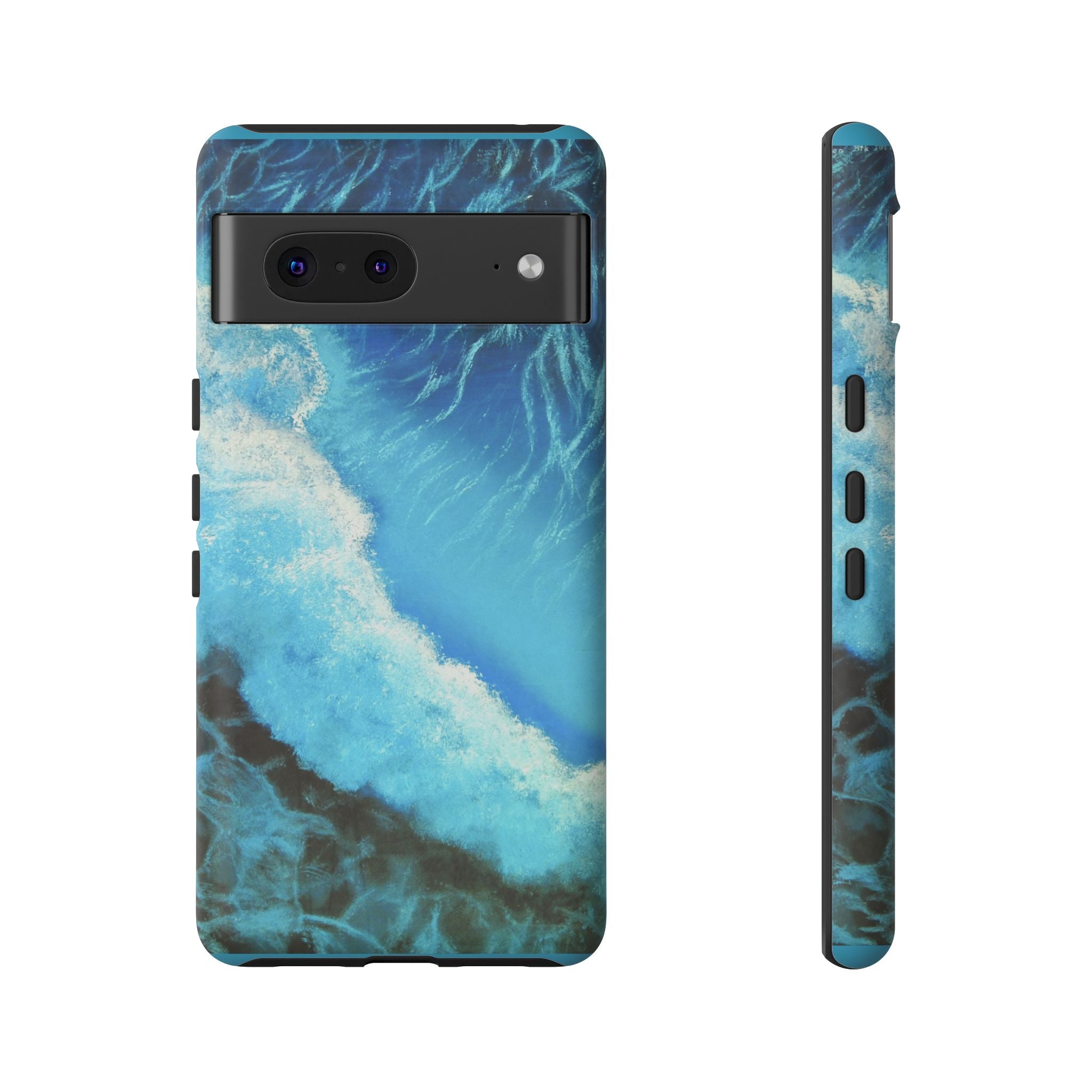 Ocean Wave Tough Phone Case — Blue Sea Water Protective Cover