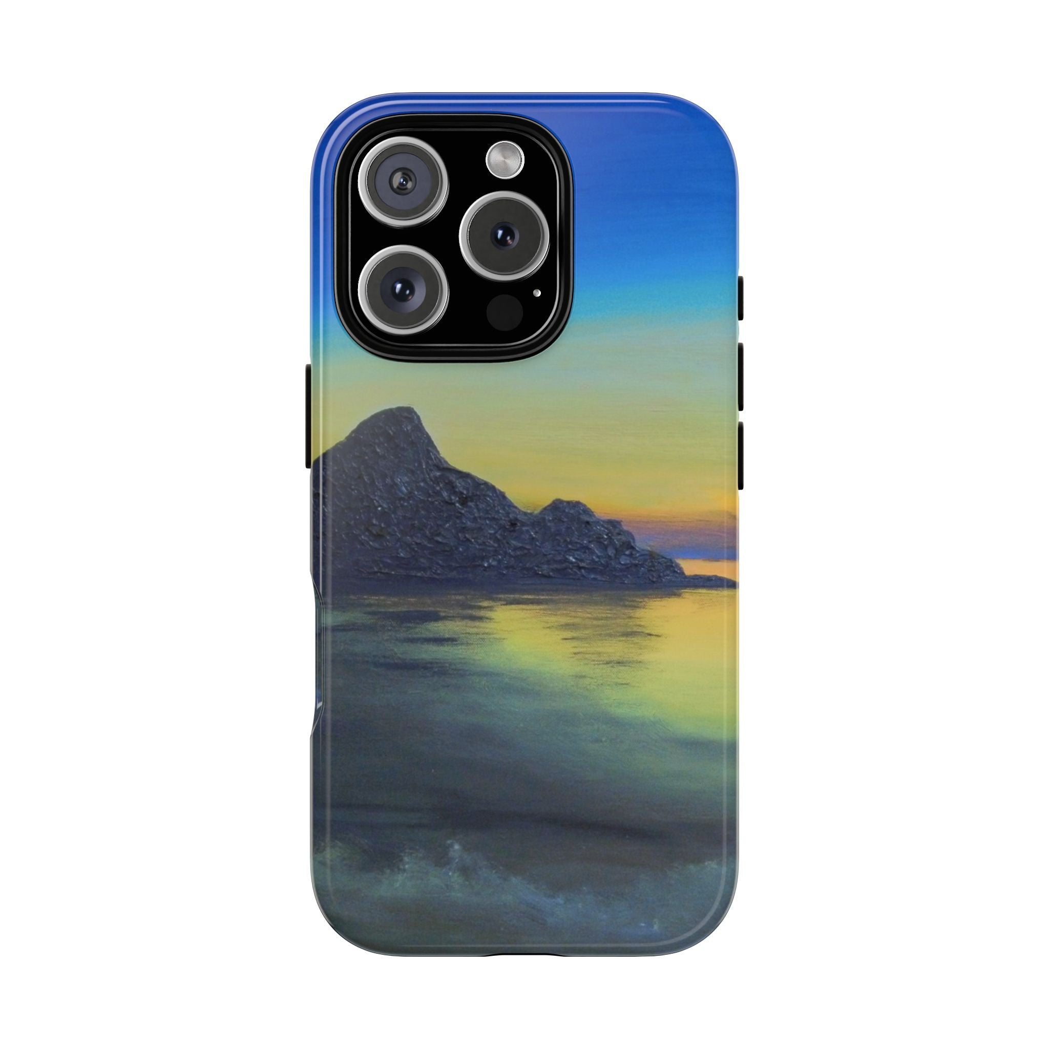 Sunset Cove Phone Case — Durable Protective Tough Case with Tranquil Beach Landscape