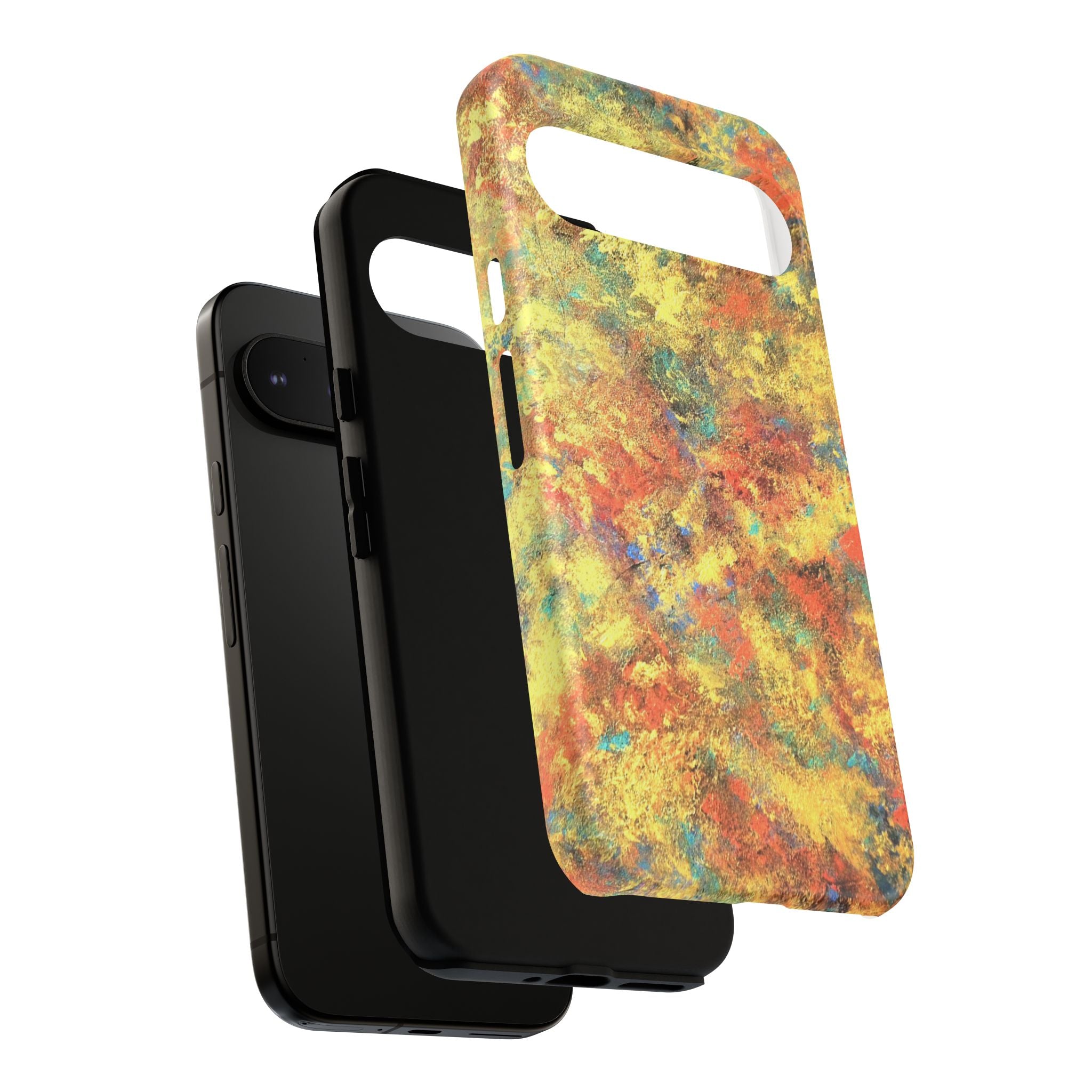 Abstract Autumn Marble Phone Case — Protective iPhone Cover with Warm Fall Colors