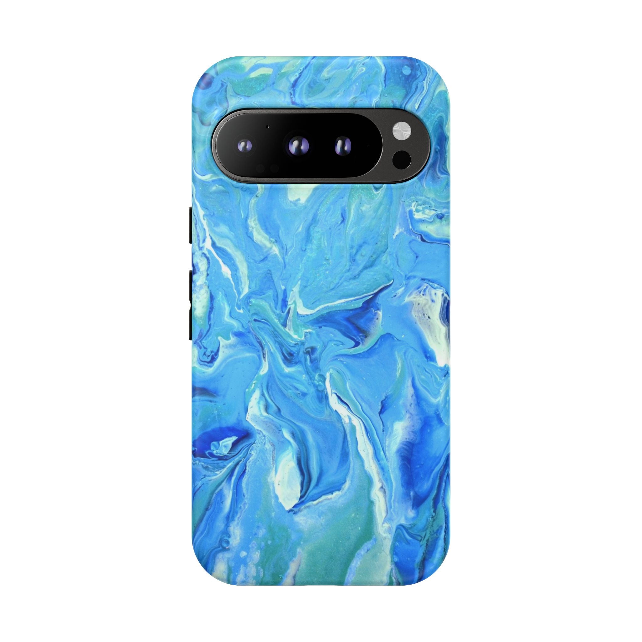 Blue Marble Tough Phone Case — Ocean Swirl Protective iPhone Cover