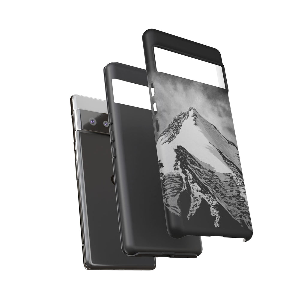Mountain Peak Phone Case — Black & White Alpine Protective Case