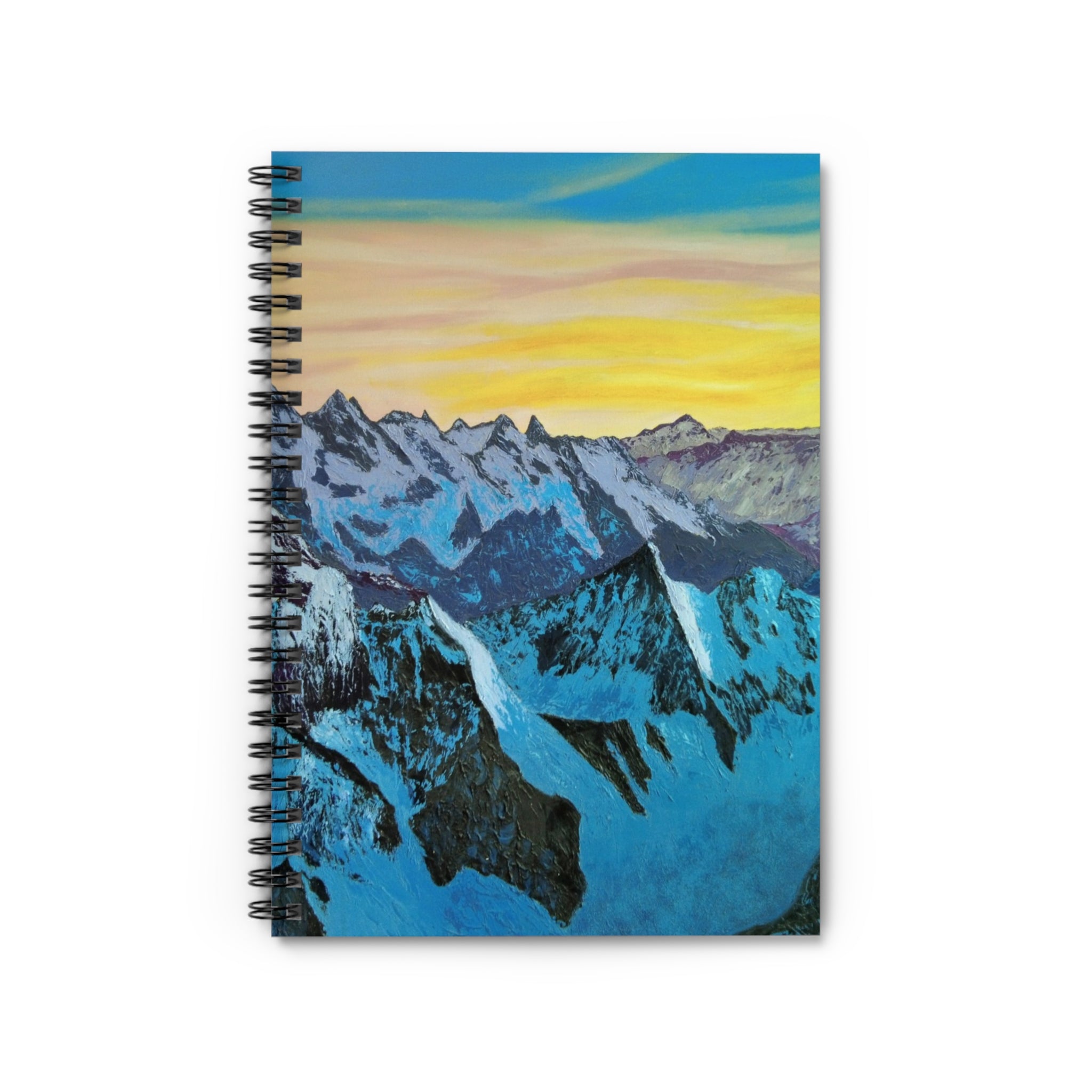 Mountain Sunrise Spiral Notebook — Ruled Travel Journal
