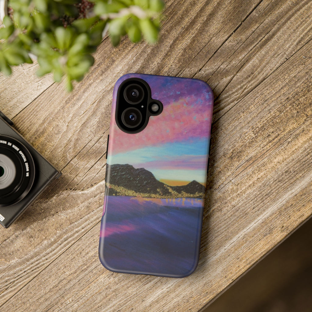 Sunset Mountain Landscape Phone Case — Colorful Sky Tough Case