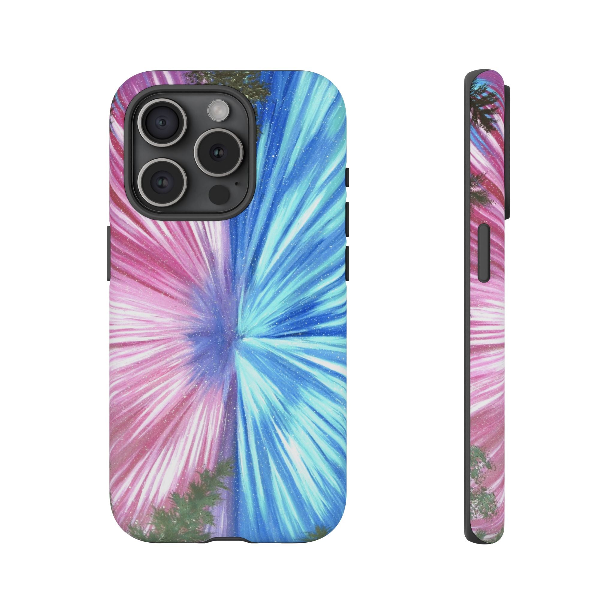 Phone Case — Pink & Blue Burst Tough Protective Case