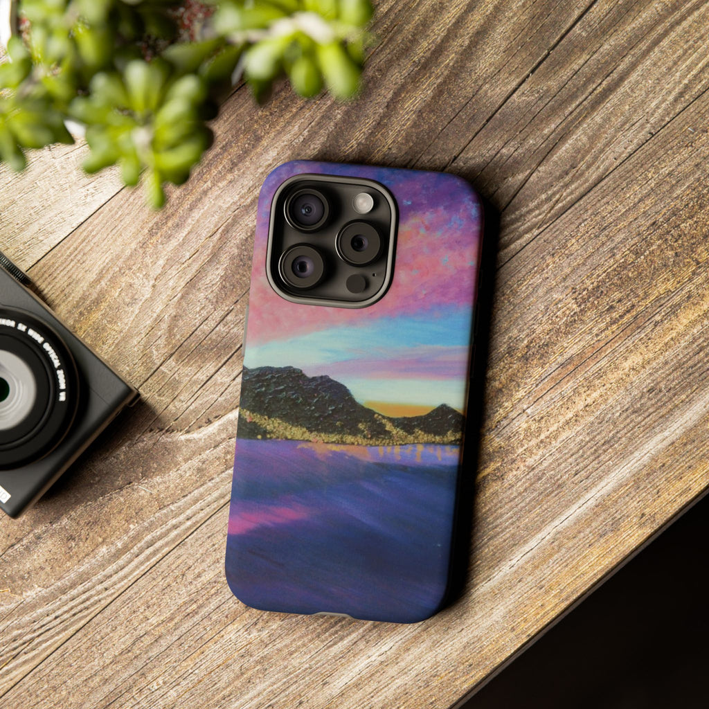 Sunset Mountain Landscape Phone Case — Colorful Sky Tough Case