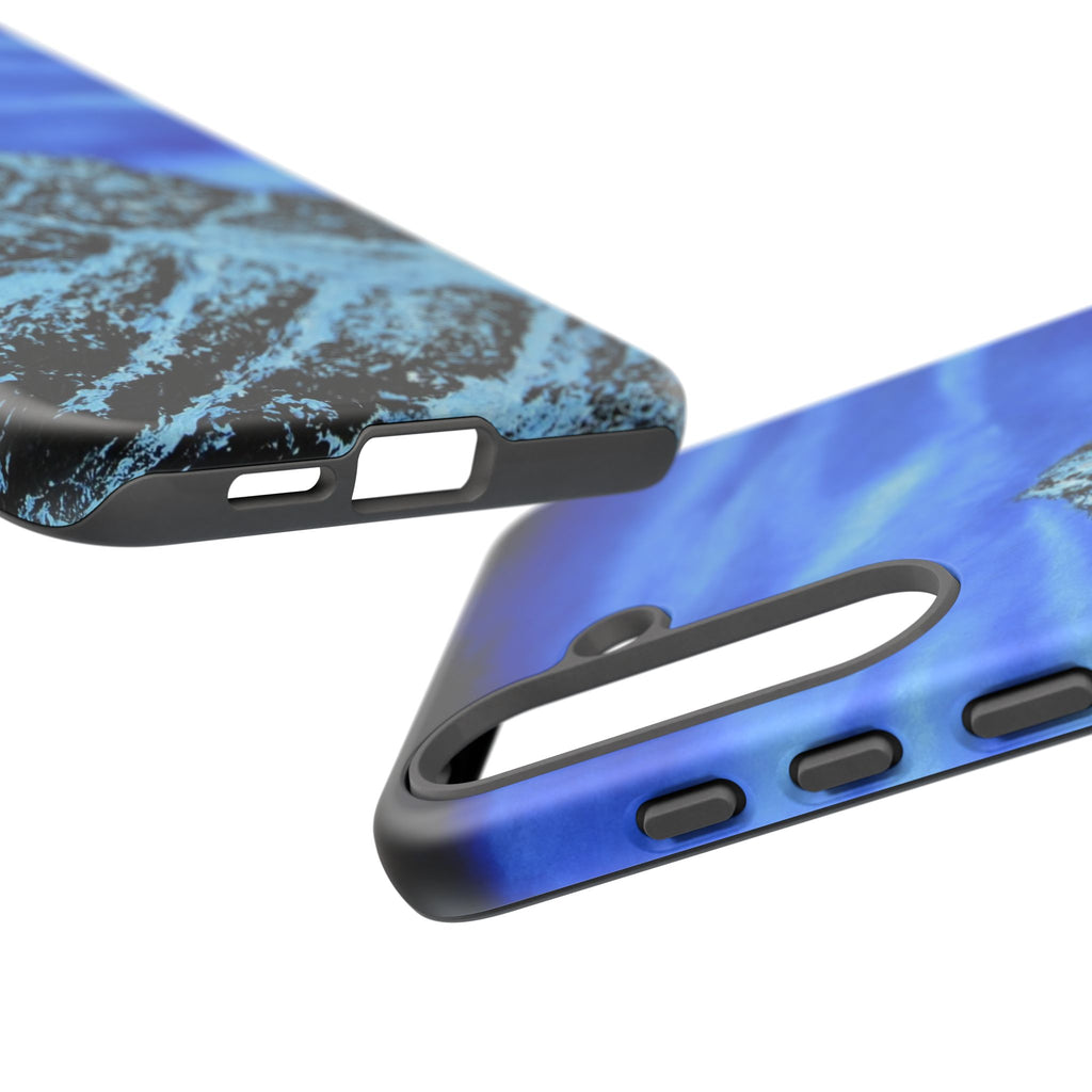 Mountain Peak Blue Tough Phone Case — Rugged Protective iPhone Cover