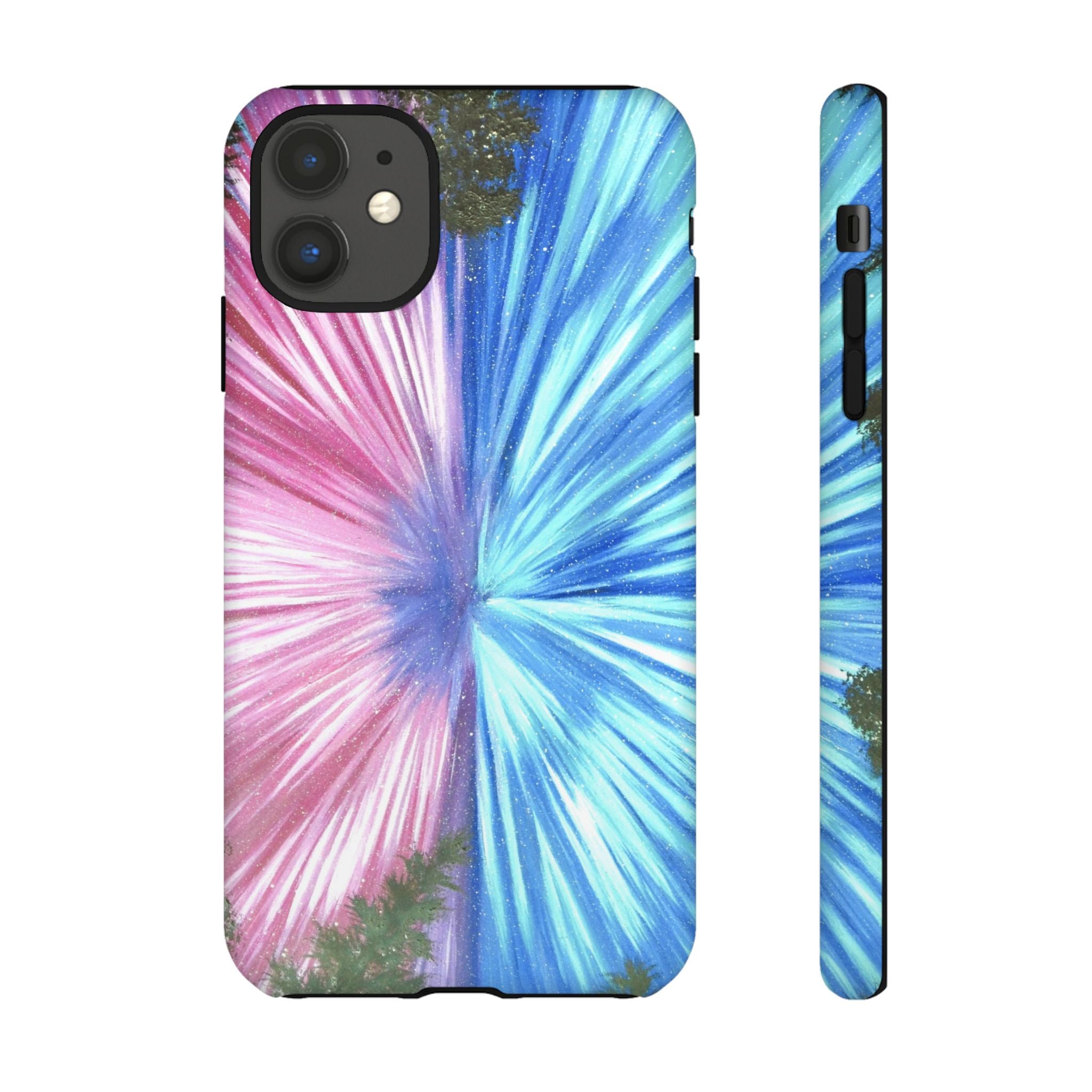 Phone Case — Pink & Blue Burst Tough Protective Case