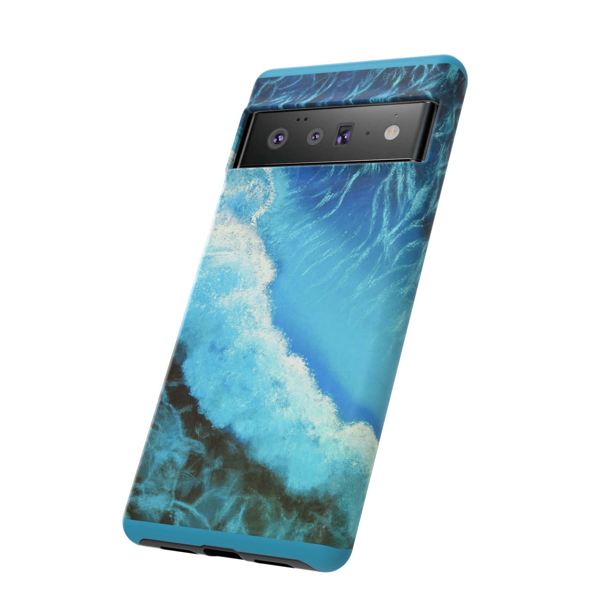 Ocean Wave Tough Phone Case — Blue Sea Water Protective Cover