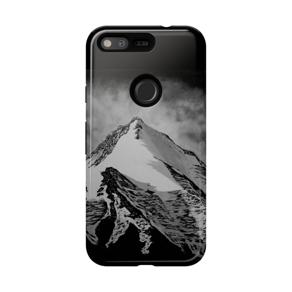 Mountain Peak Phone Case — Black & White Alpine Protective Case