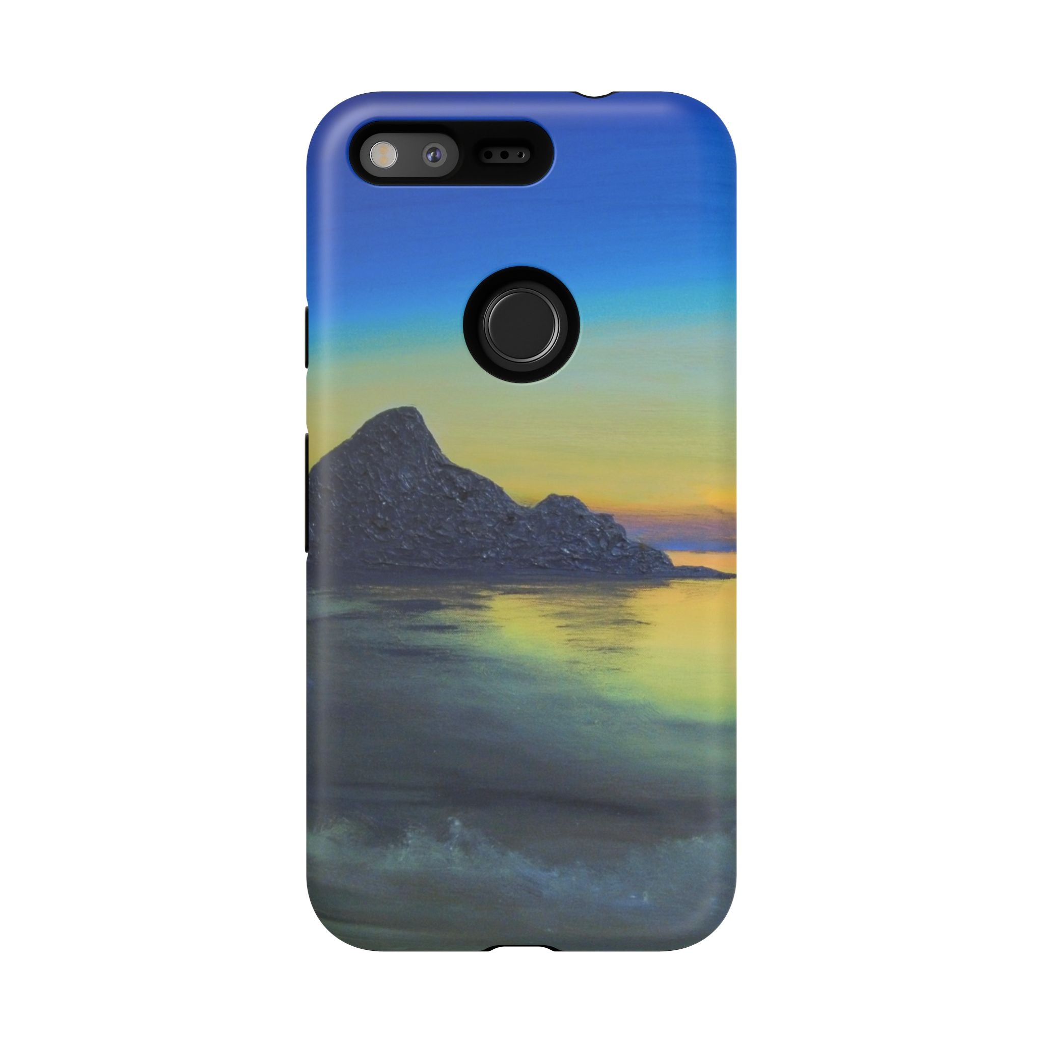 Sunset Cove Phone Case — Durable Protective Tough Case with Tranquil Beach Landscape