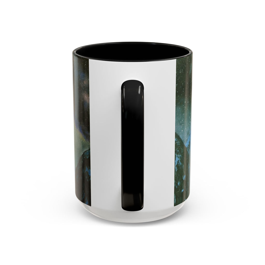 Aurora Mountain Coffee Mug — Northern Lights Ceramic Accent Mug (11/15 oz)